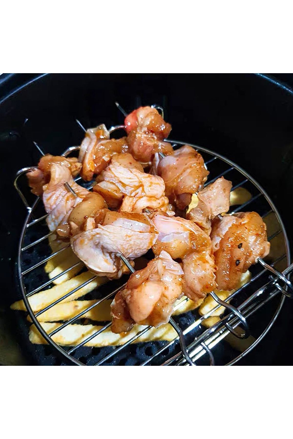 Onvo Air Fryer OVFRY04 ile Uyumlu Izgara Teli 3 Şişli 4