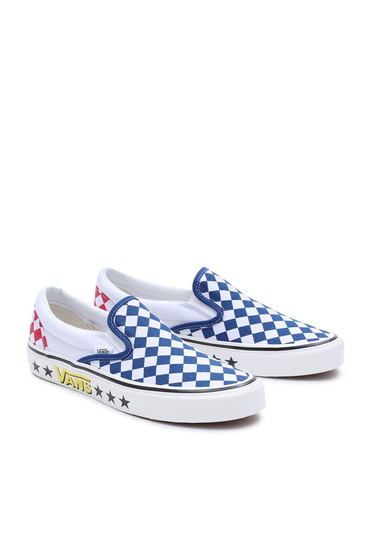 اسنیکر آبی مردانه و زنانه کفش ورزشی UA کلاسیک Slip On 98 dx سفید Vans