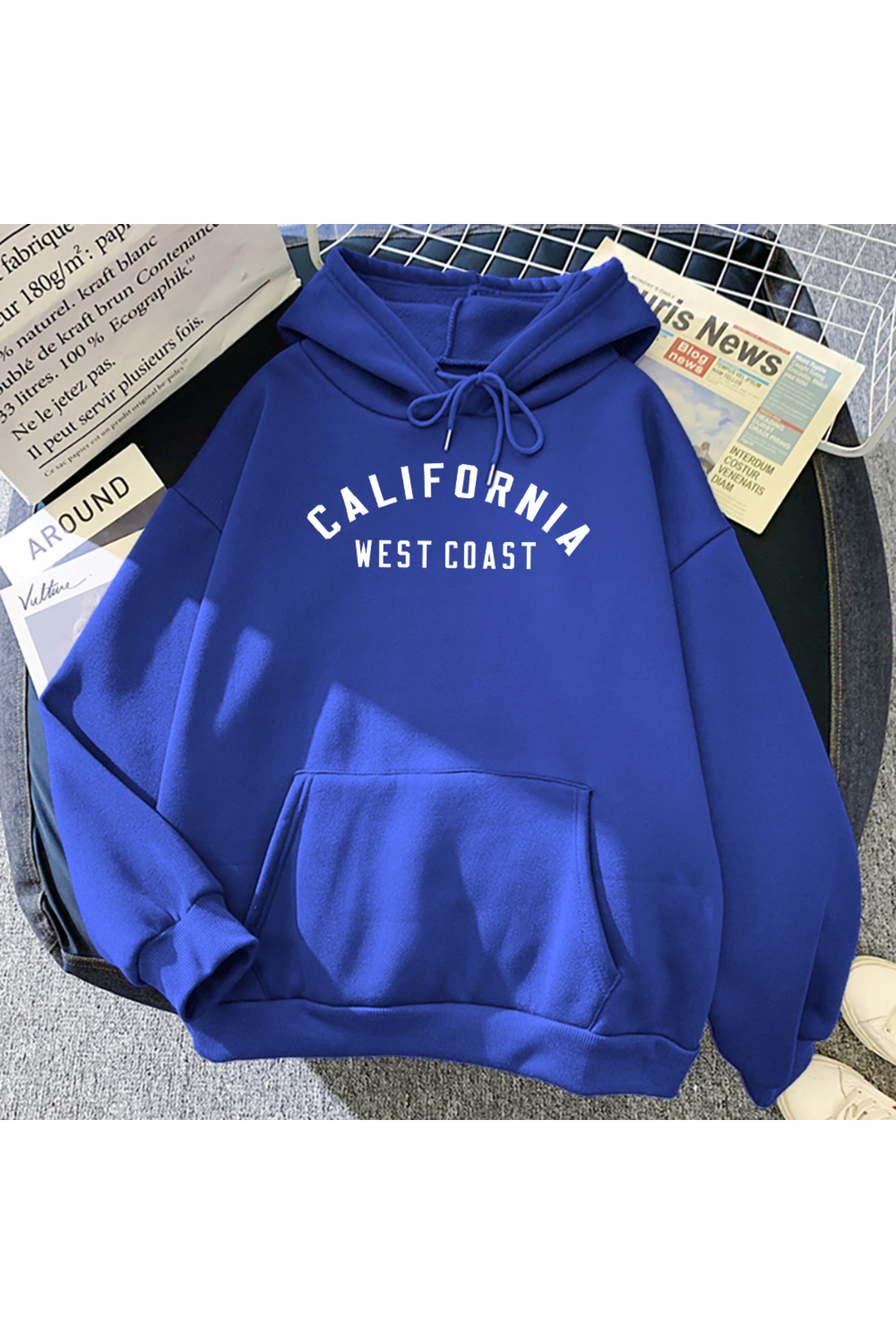 California West Coast creative pattern hoodie woman