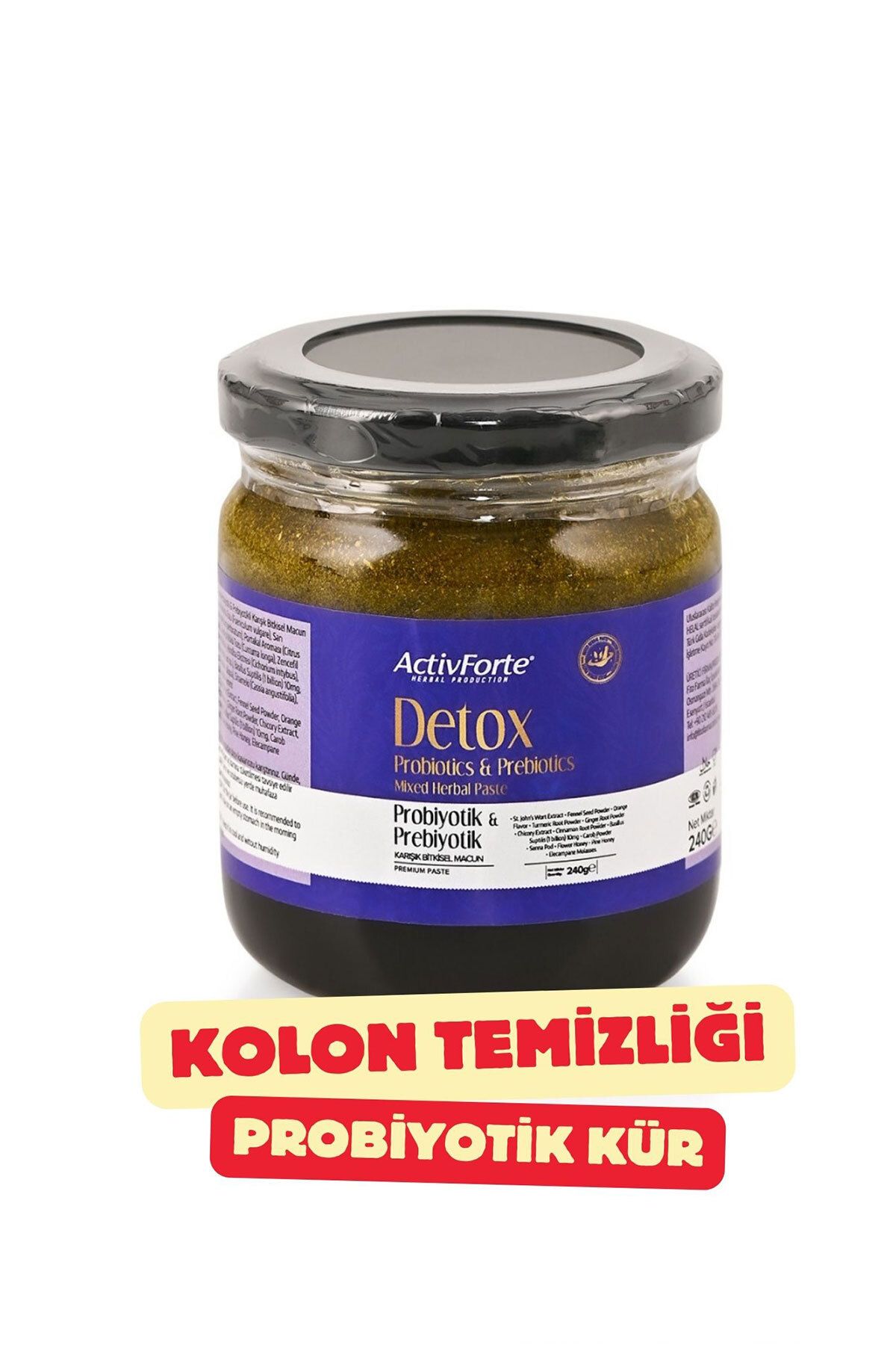 Activforte Prebiyotik Kür Bitkisel Karışım Macun 240 gr