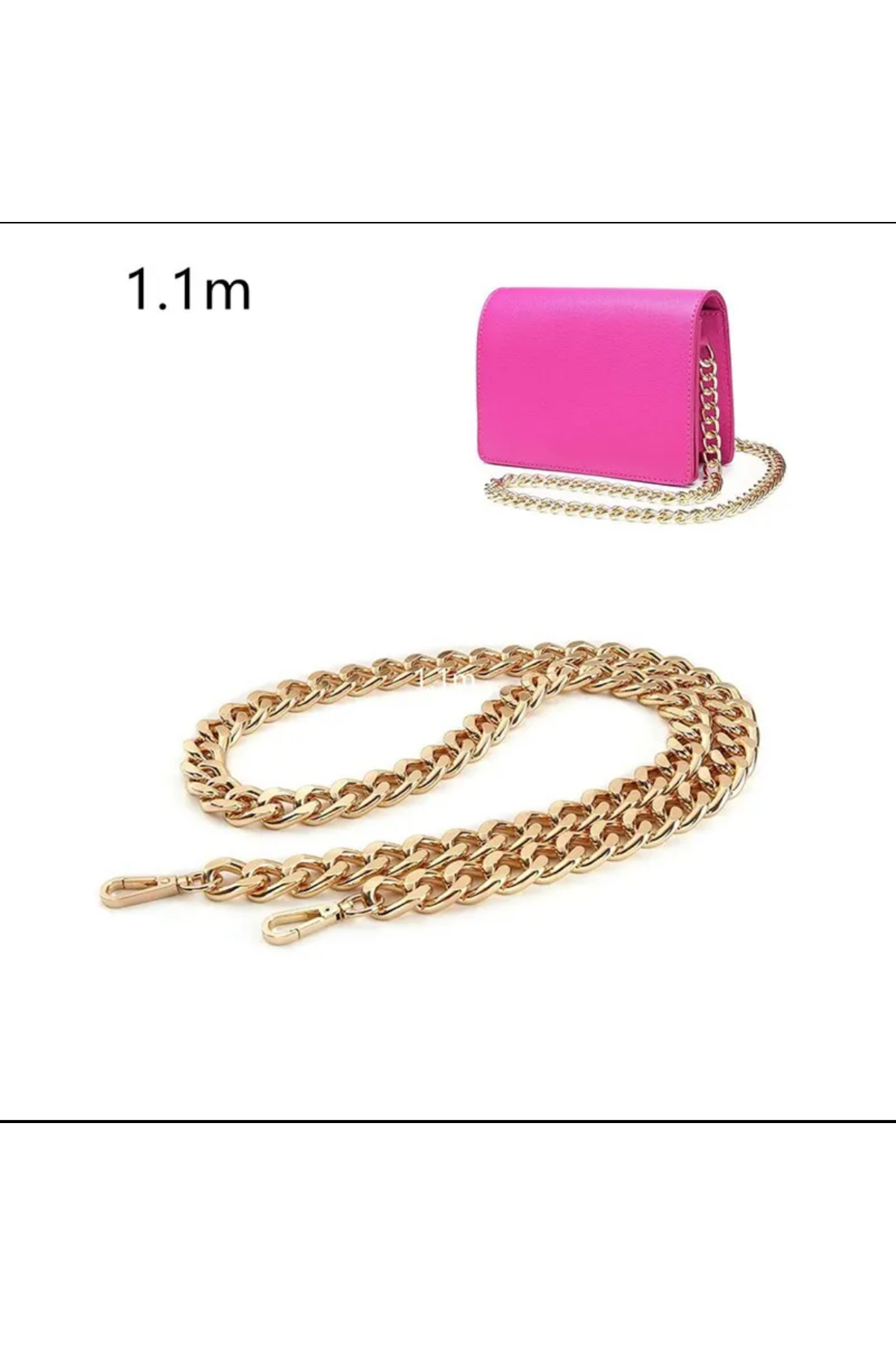 1.10 MT Bag Chain Hanger with Metal Paris Hook and Buckle Altn - Metal Accessory