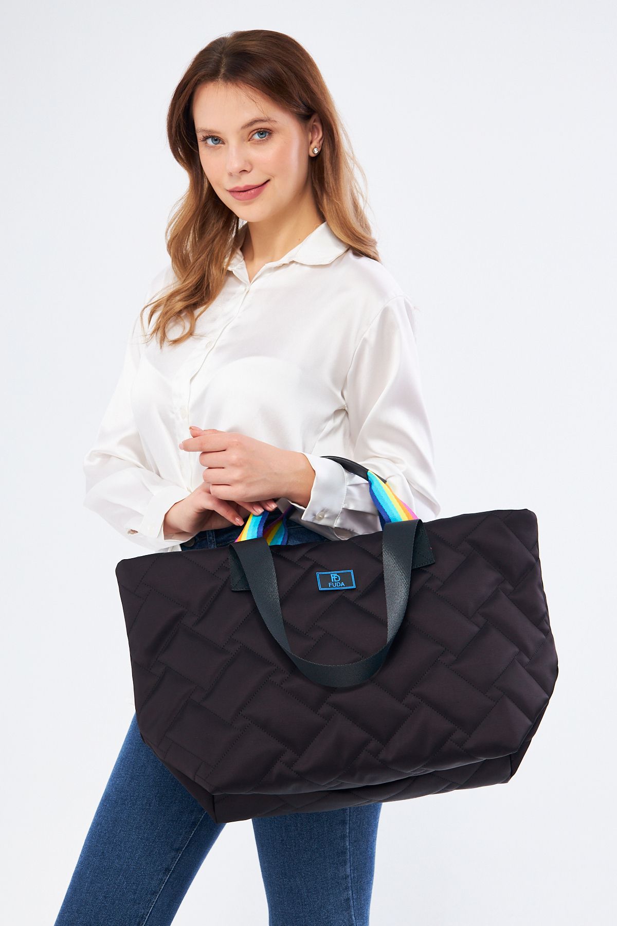 FUDA Shoulder Bag Black Plain Trendyol