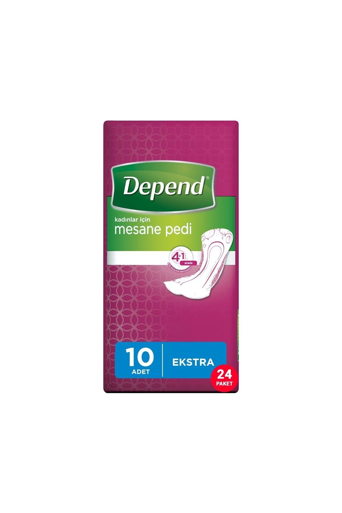 Depend Kadın Mesane Pedi Extra 10'lu 240 Adet