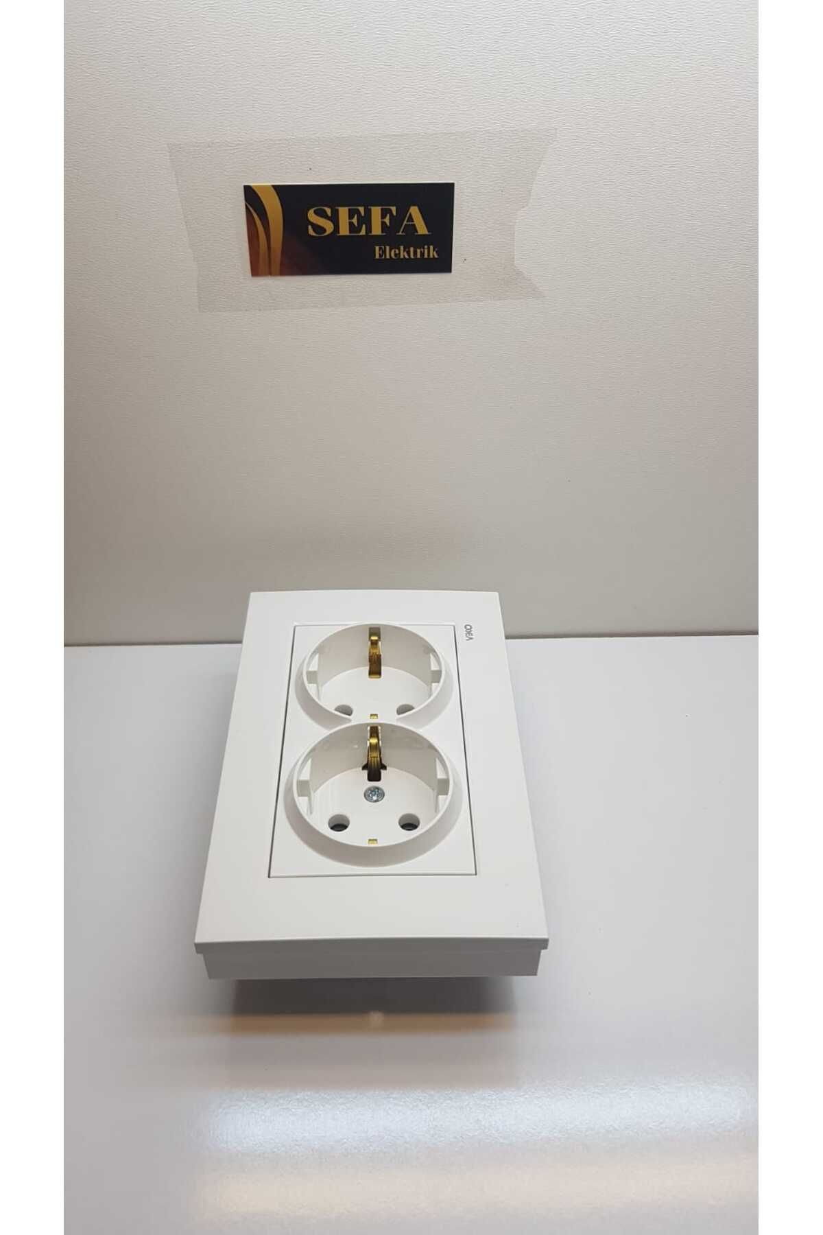 VİKO-Double Earthed Socket White Viko Karre Series with Inface Frame 3