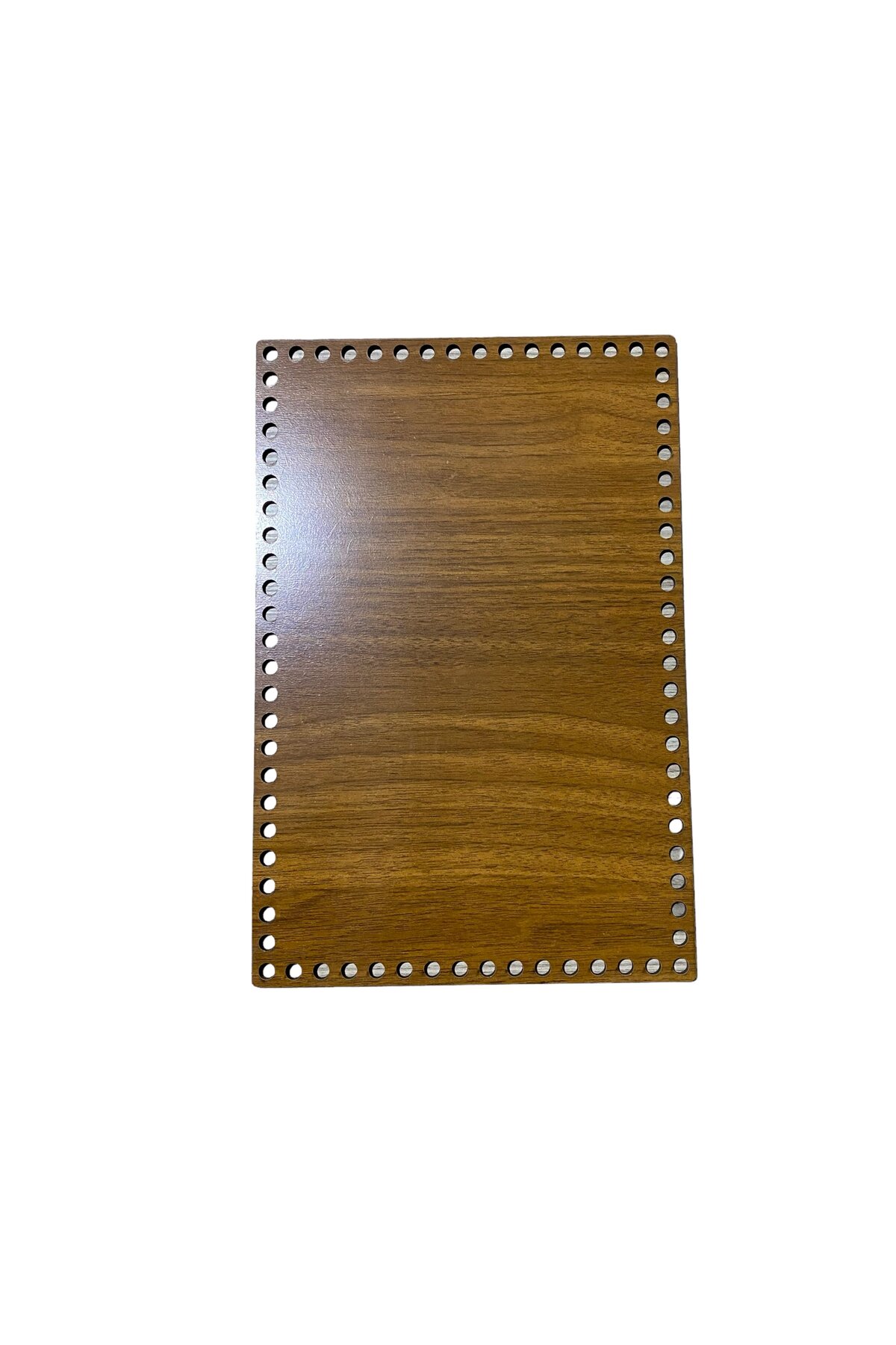 Wooden Rectangular Basket Tray Base 35x25 cm Walnut Double Face 3 mm MDF