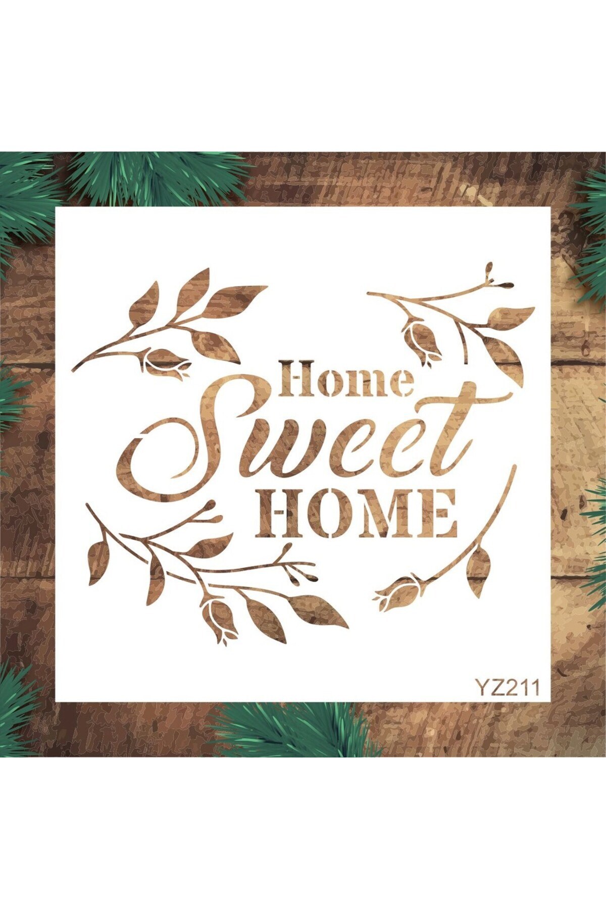Stencil Design Yz211 Home Sweet Wall Wood Glass Painting Pattern