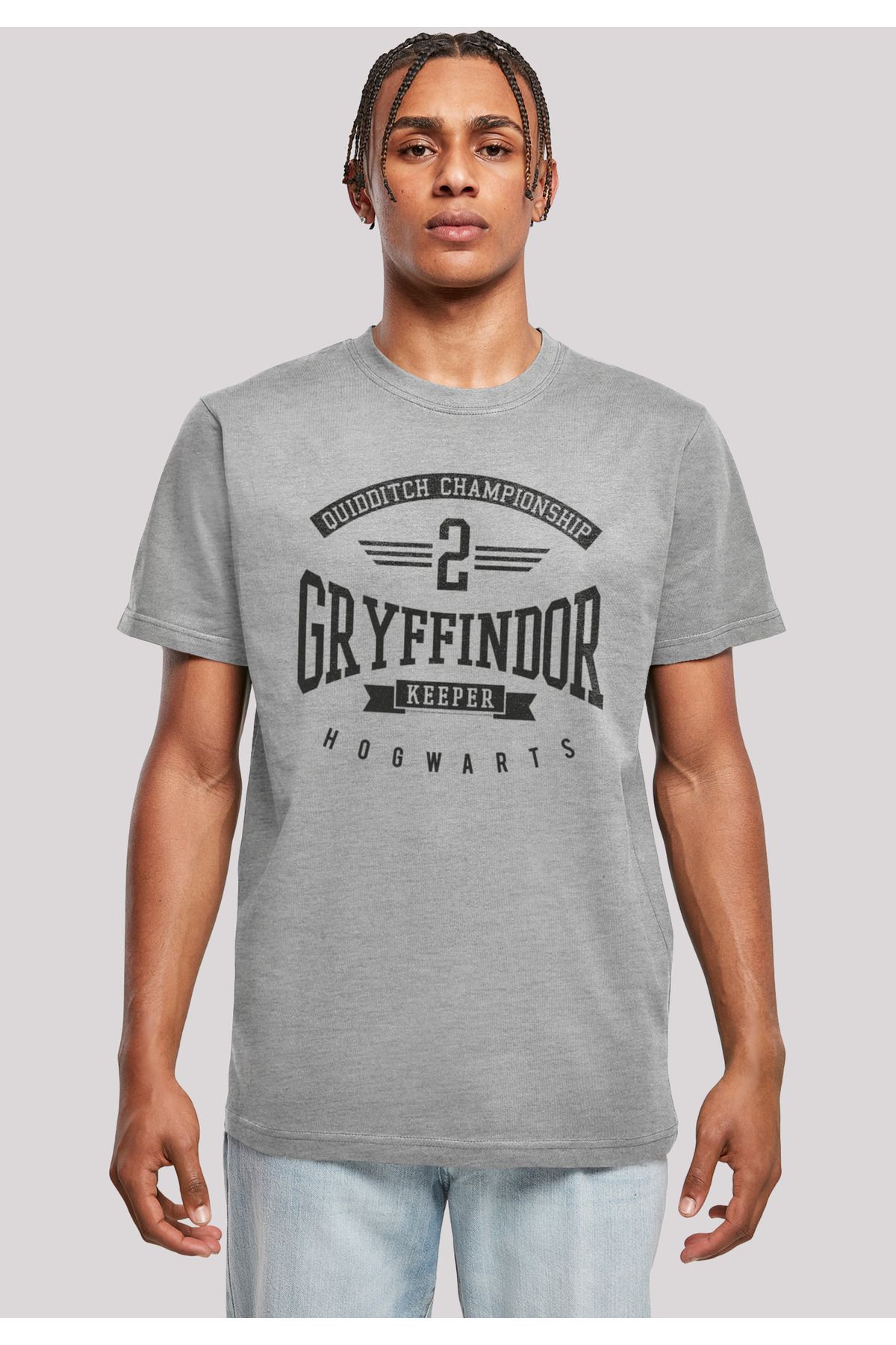 F4NT4STIC Herren Harry Potter Gryffindor Keeper-WHT Rundhals T-Shirt - Trendyol mit