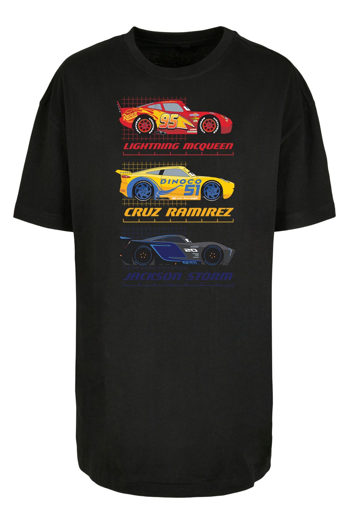 F4NT4STIC Cars Racer-Profil für Damen und DISNEY-Halsaufdruck mit  übergroßem Boyfriend-T-Shirt für Damen - Trendyol