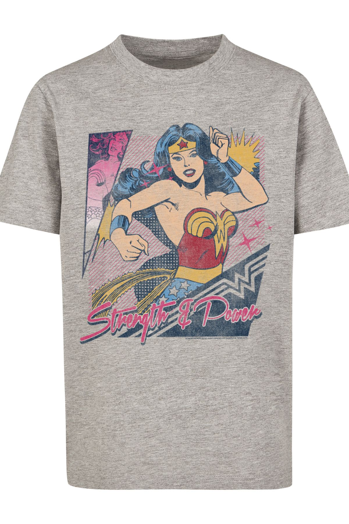 F4NT4STIC Kinder DC Comics Kids Power-WHT & Trendyol - T-Shirt Basic Woman mit Strength Wonder