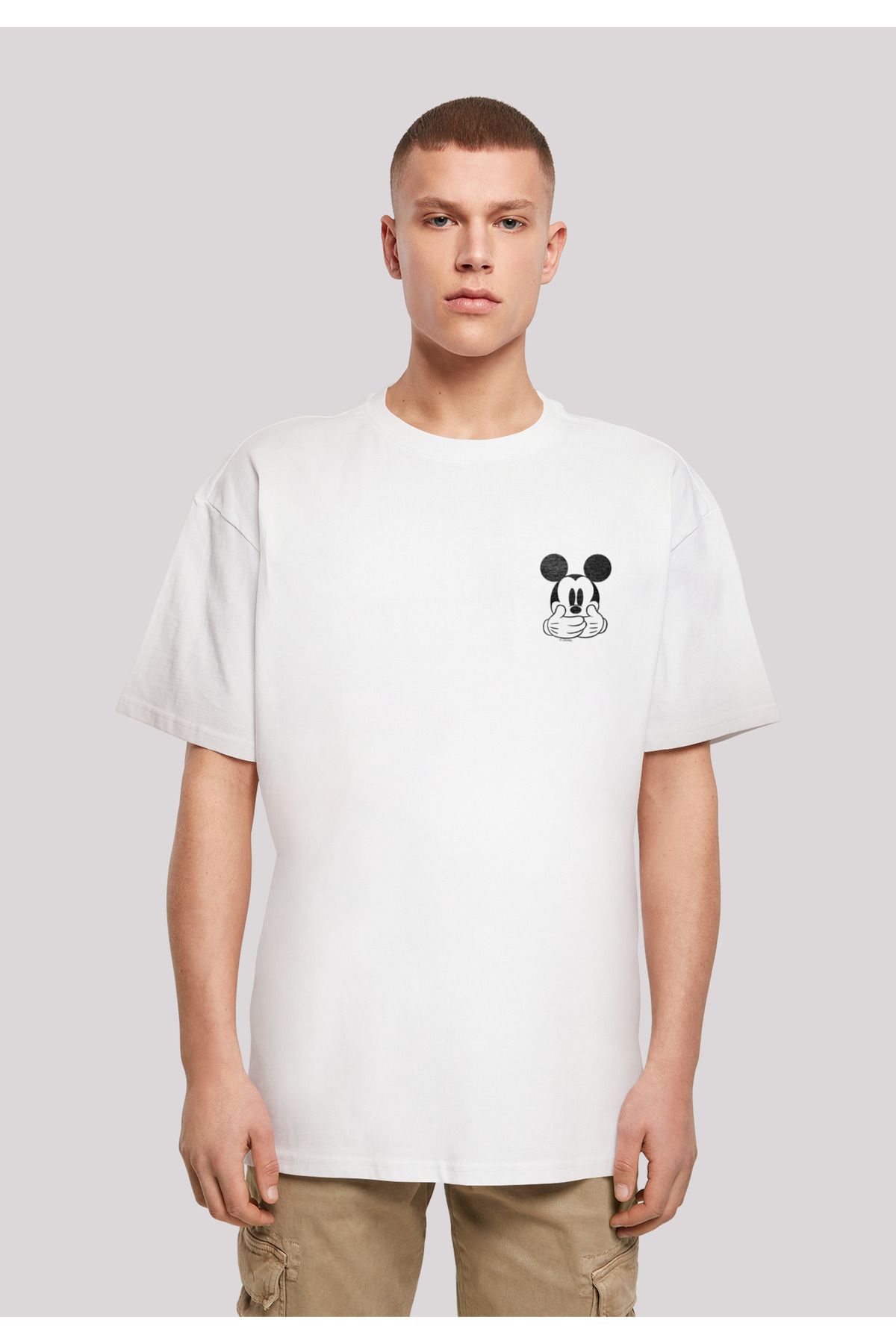 Speak Disney Trendyol Herren mit Don\'t Oversize-T-Shirt schwerem Pocket Mickey F4NT4STIC Print - -BLK Mouse