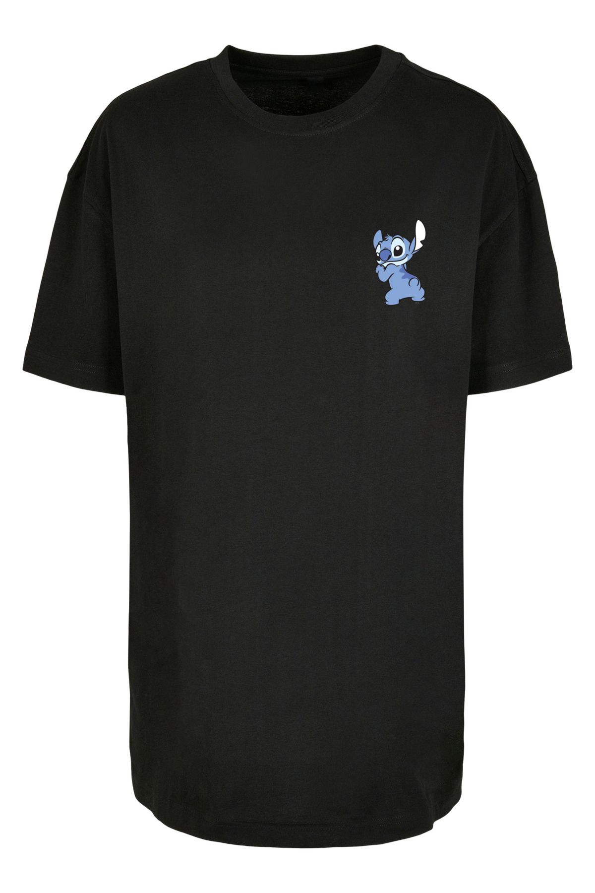 Damen und Stitch-Print Stitch der Lilo Rückseite - Damen F4NT4STIC der Trendyol übergroßem Brust auf Boyfriend-T-Shirt mit Disney für