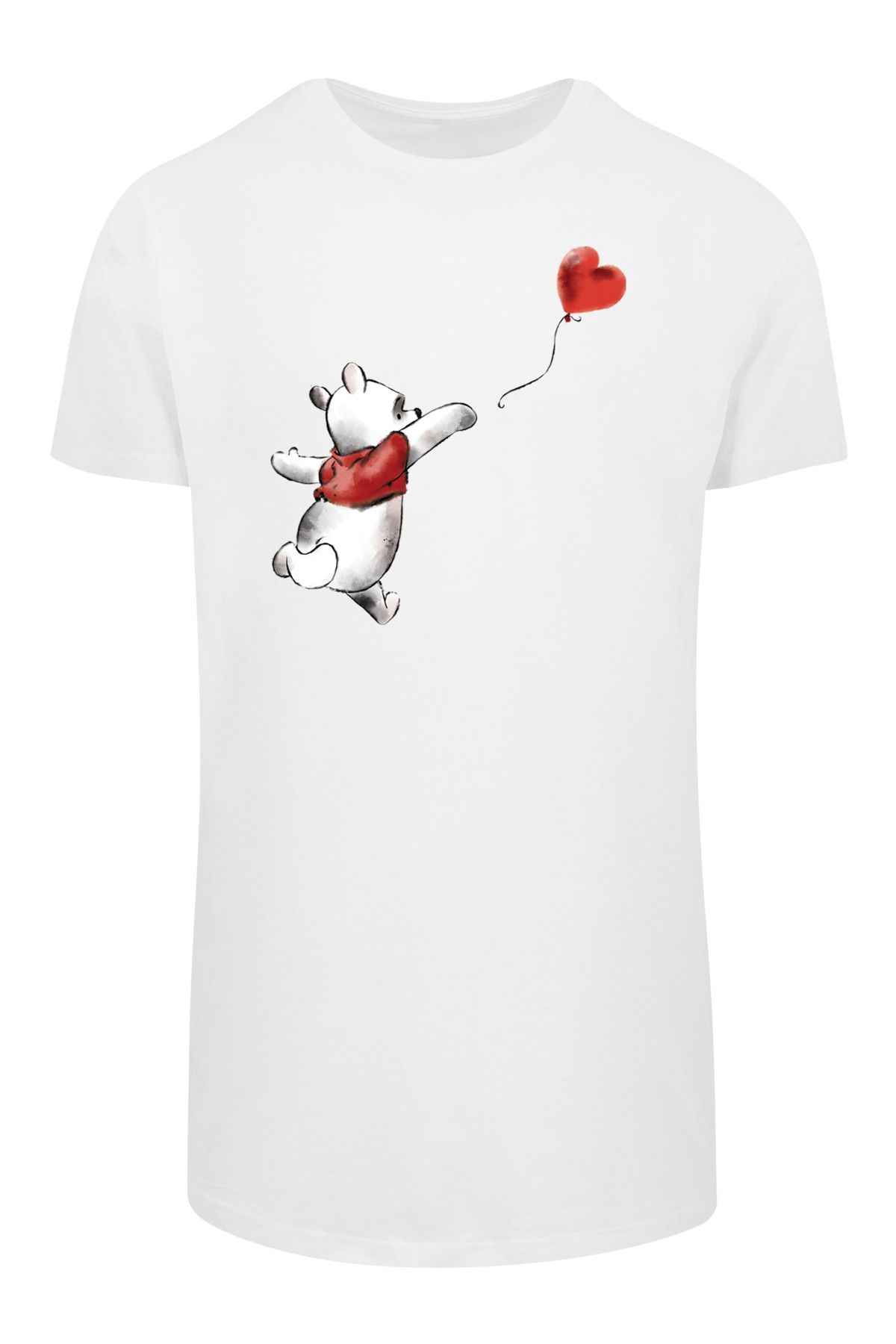 F4NT4STIC Herren Winnie The Pooh Winnie & Balloon mit geformtem langen T- Shirt - Trendyol