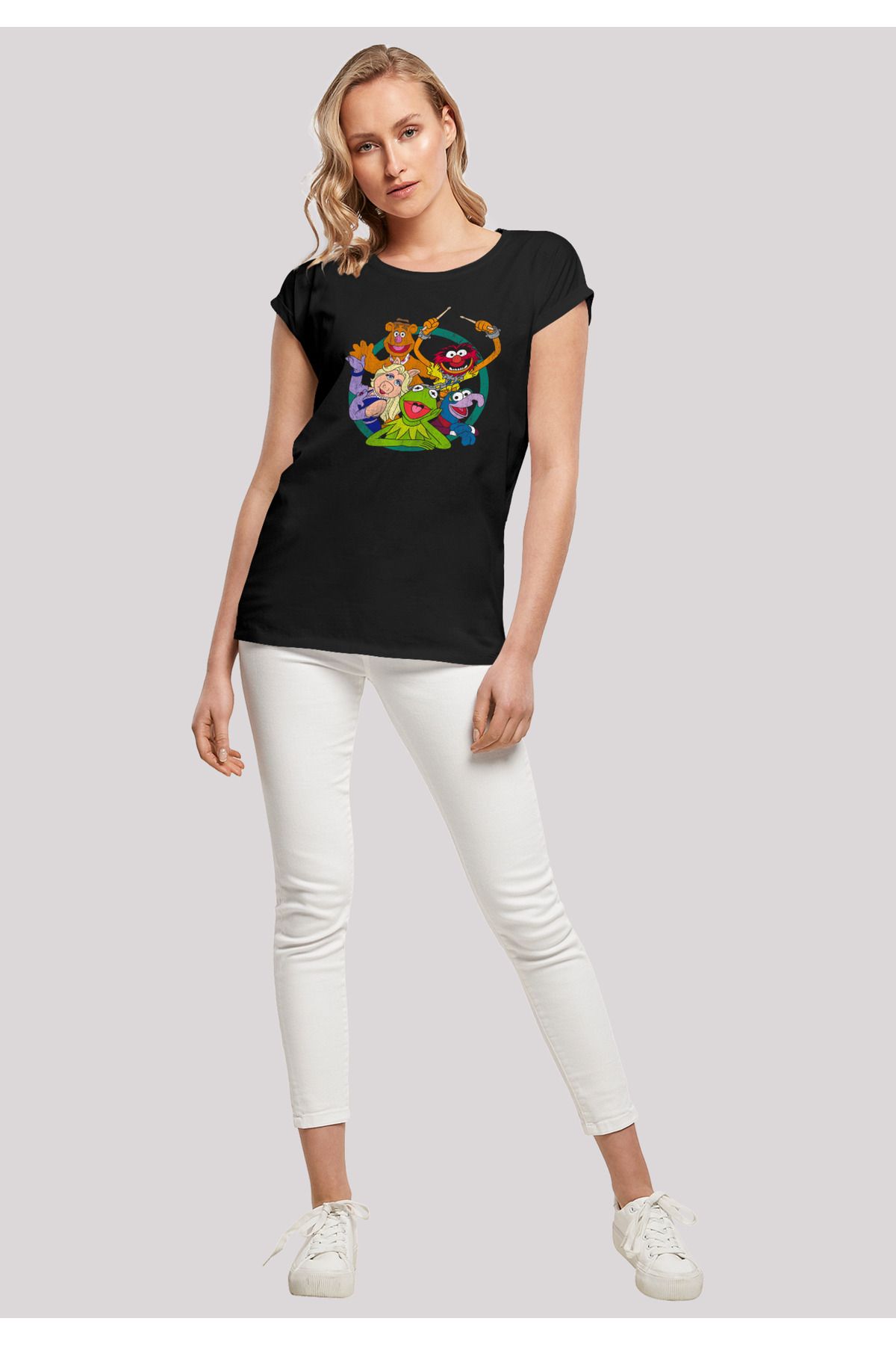 F4NT4STIC Damen Disney The Muppets Group Circle mit Damen-T-Shirt mit  verlängerter Schulterpartie - Trendyol | T-Shirts