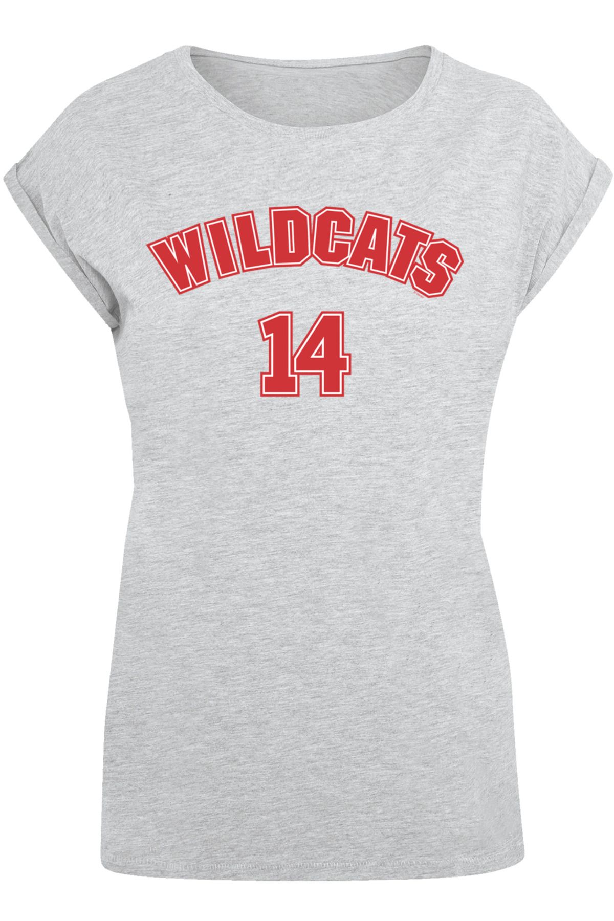 F4NT4STIC Damen Disney High School mit Musical Trendyol - Damen-T-Shirt mit Wildcats verlängerter 14 Schulter