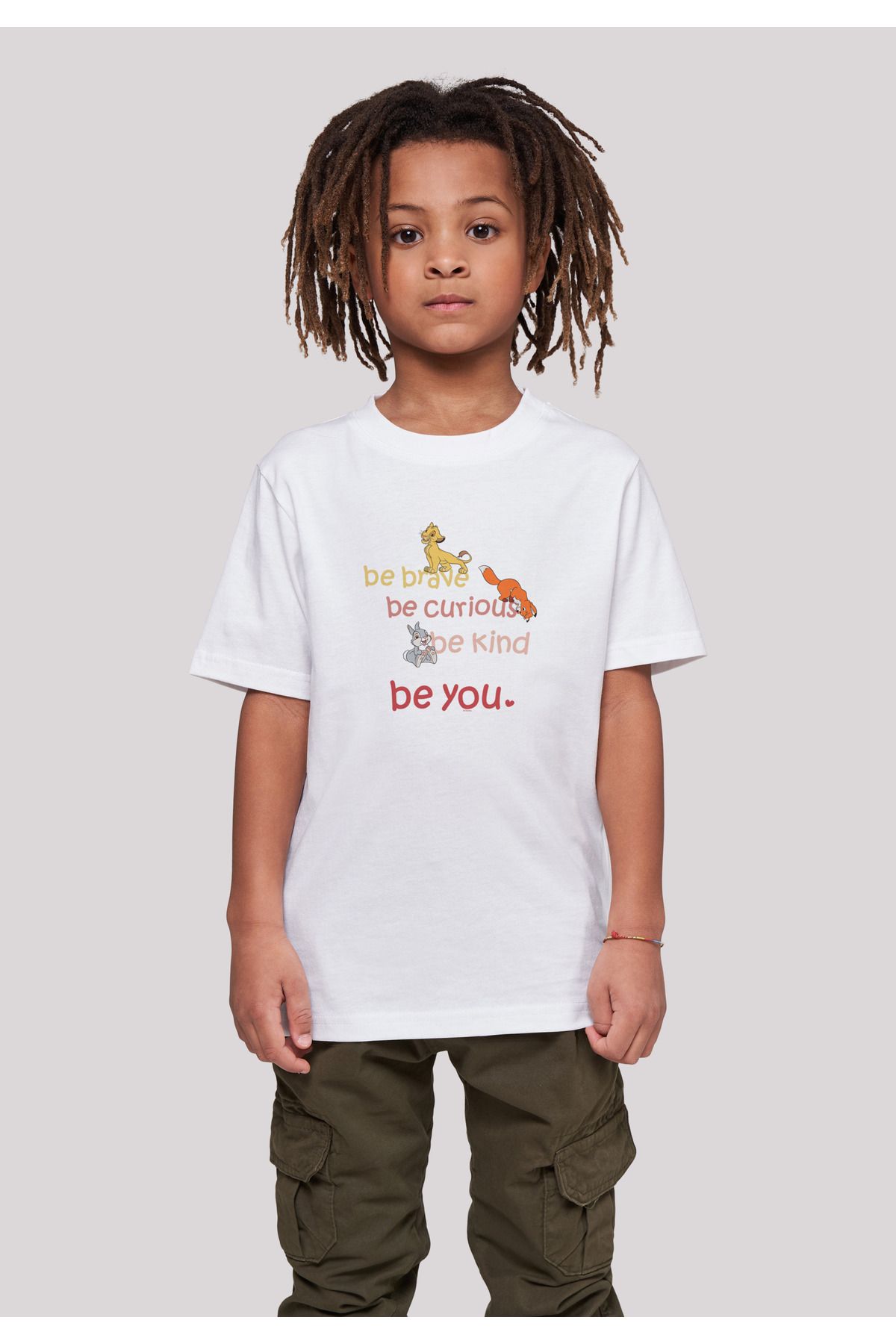 F4NT4STIC Kinder Disney Be Brave Be Curious mit Kids Basic T-Shirt -  Trendyol