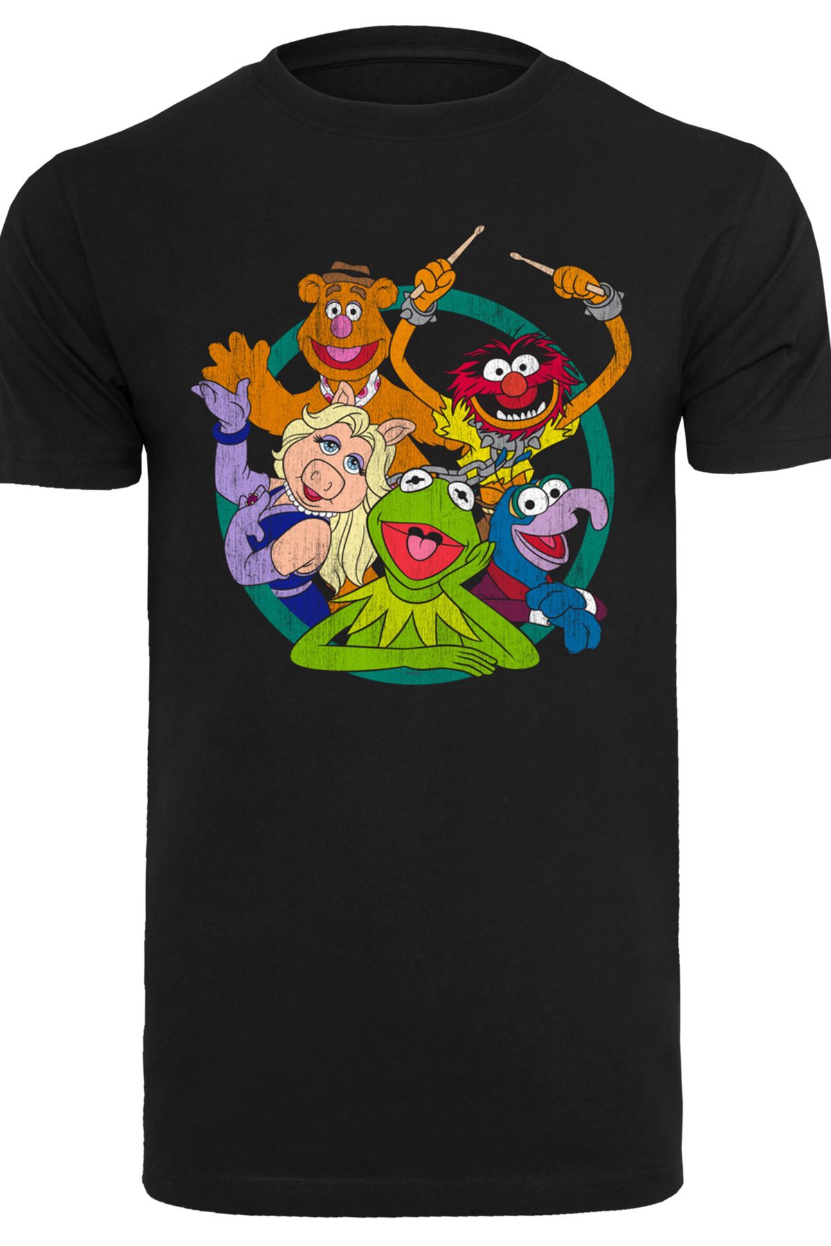 F4NT4STIC Herren Disney The Muppets Group Circle mit T-Shirt  Rundhalsausschnitt - Trendyol