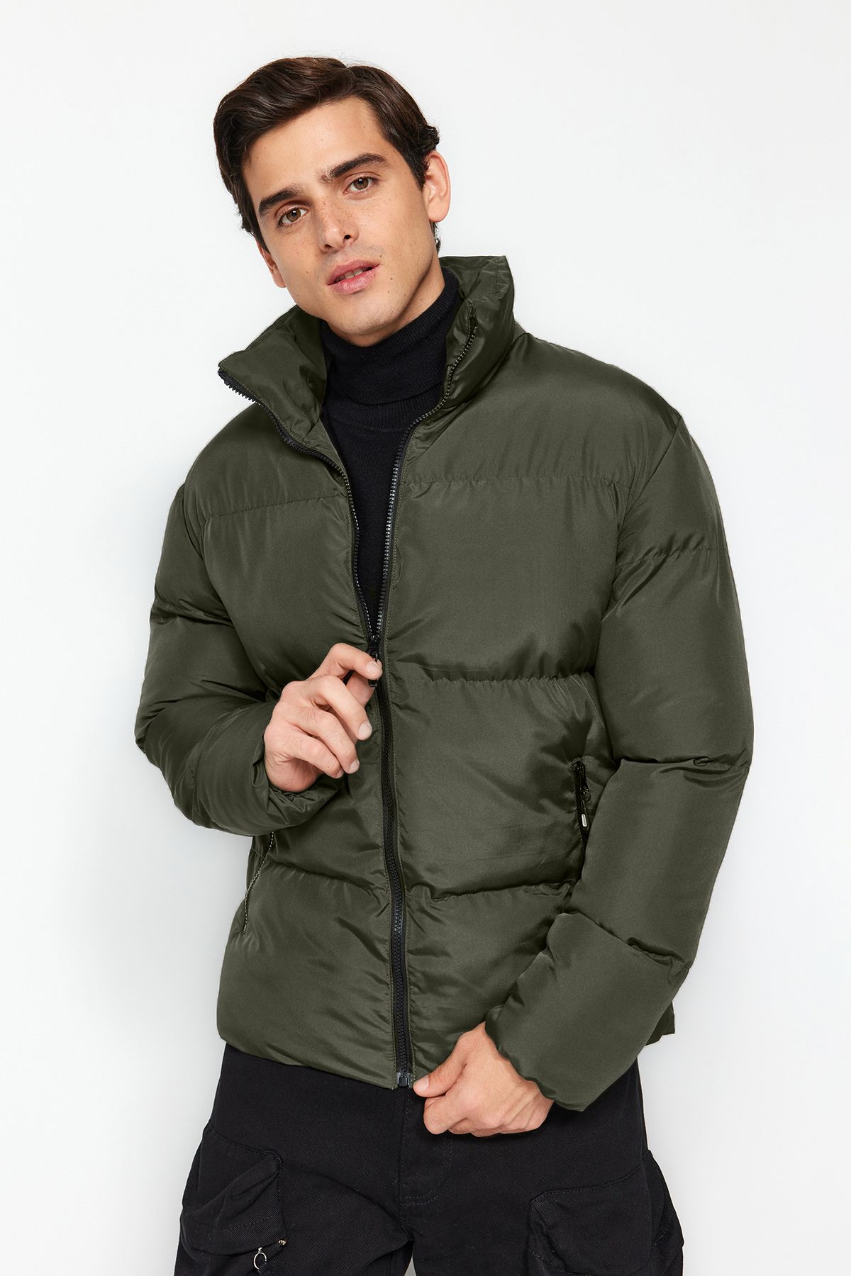 Mens olive green winter jacket hotsell