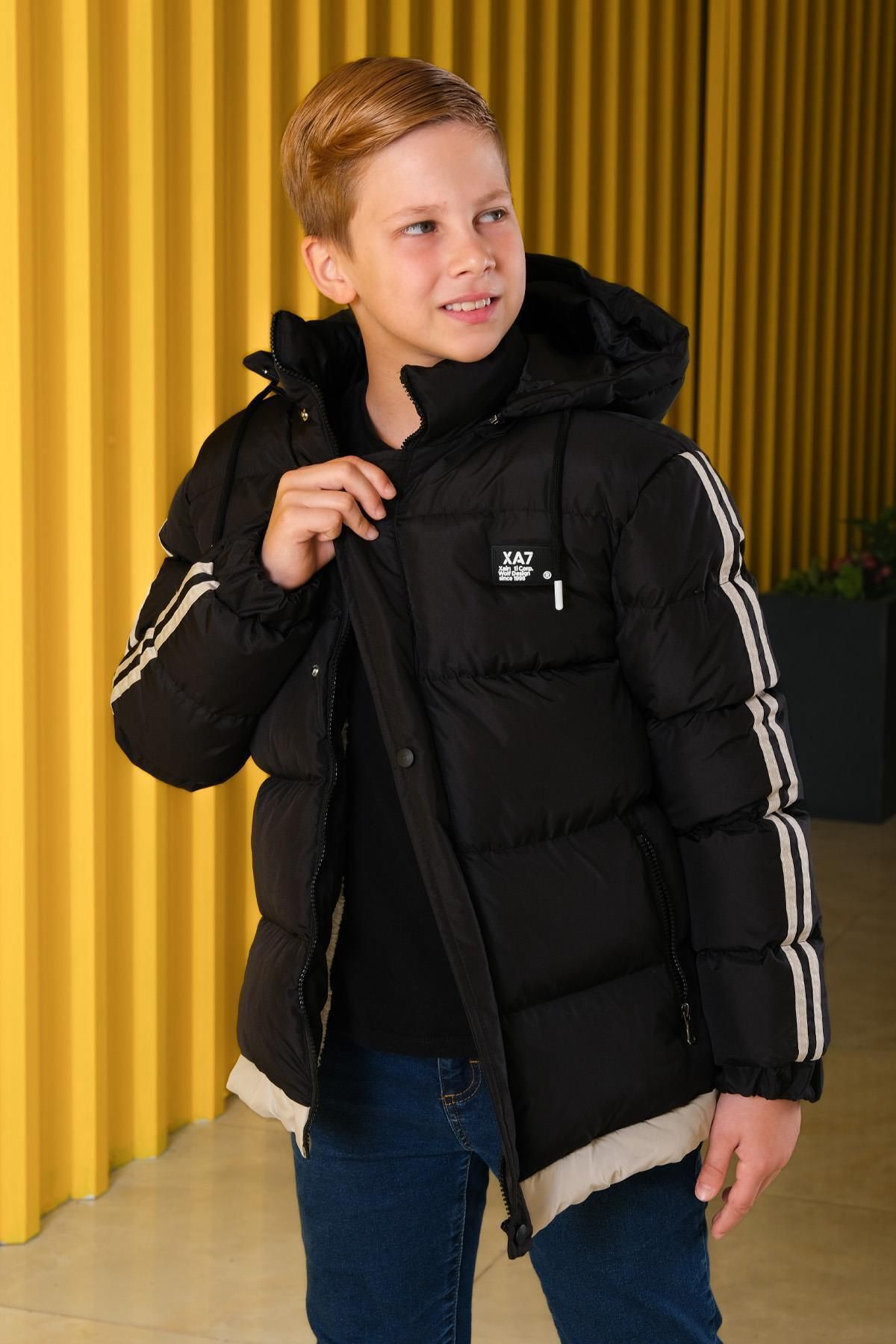 Boys black bubble discount coat