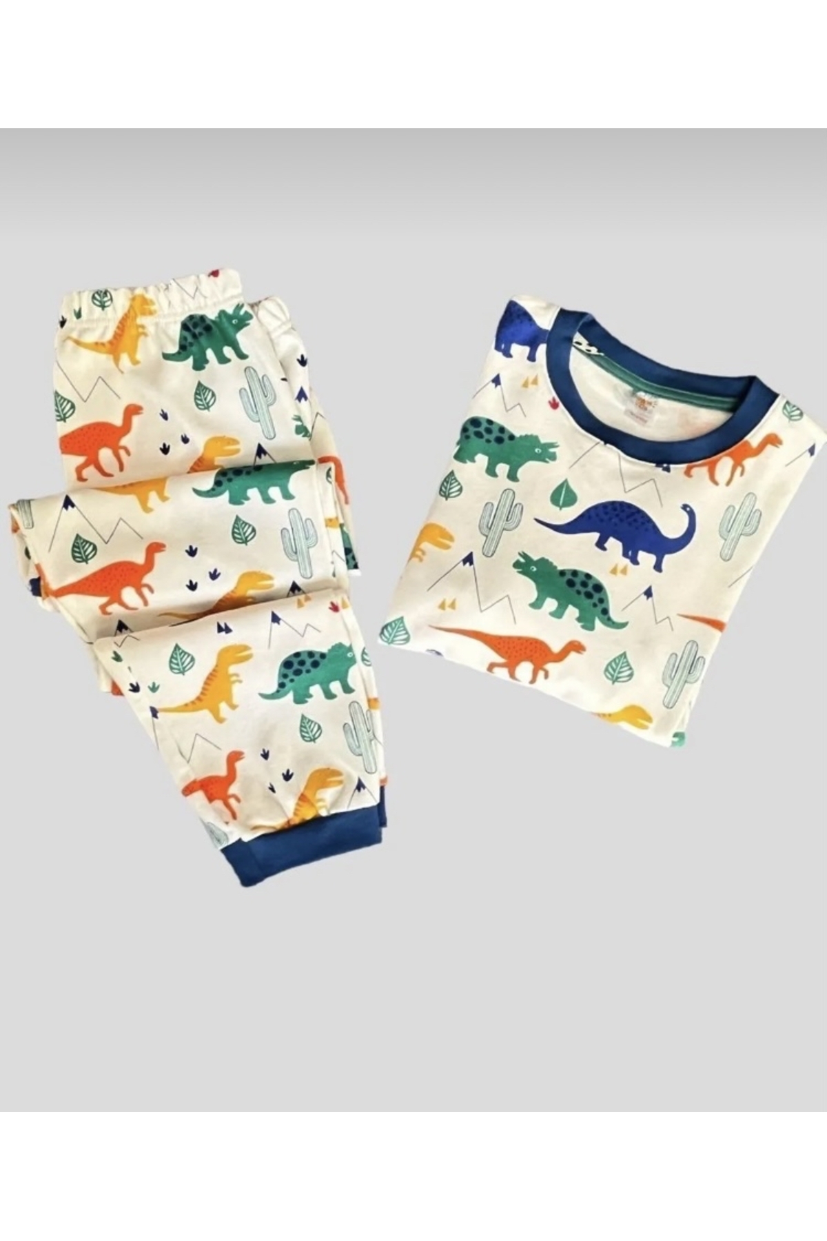 elmas kids Dinazorlu Erkek Çocuk Pijama Takımı 2225 fotoğrafı 2 (önizleme)