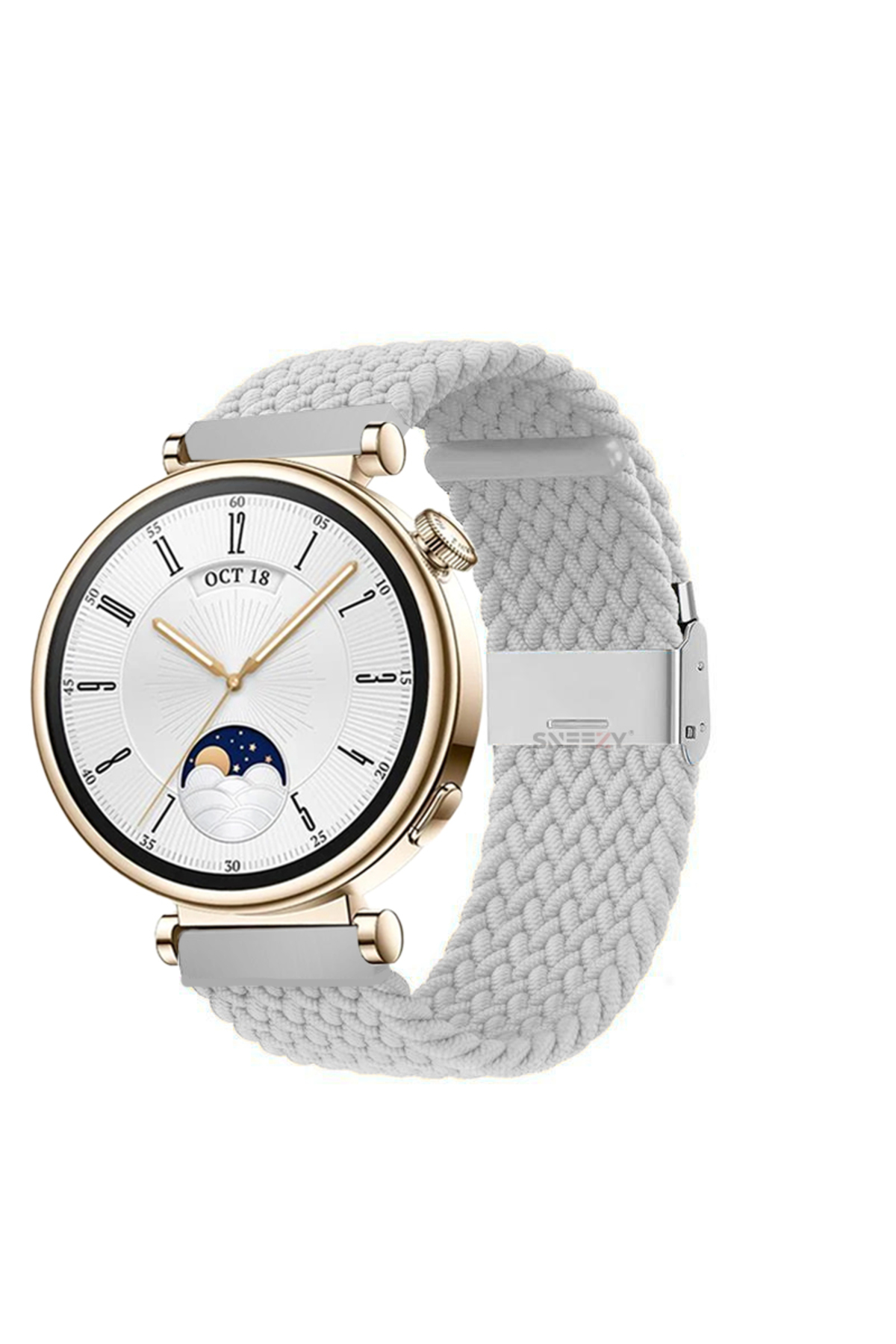 18mm Metal Clip Solo Fiberlink Mesh Cord Compatible With Huawei Watch GT 4 41mm