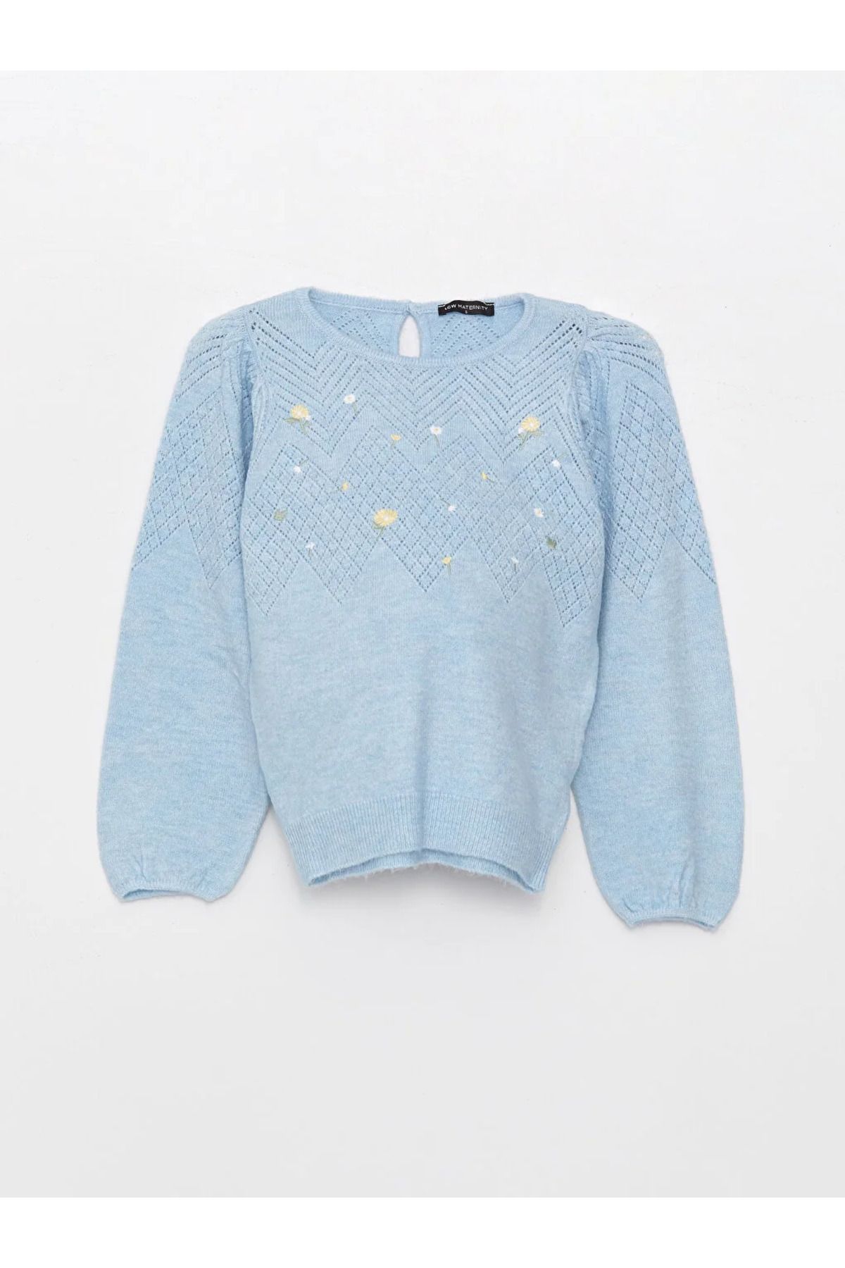 LC Waikiki-LCWAIKIKI Maternity Crew Neck Openwork Long Sleeve Maternity Knitwear Sweater 6