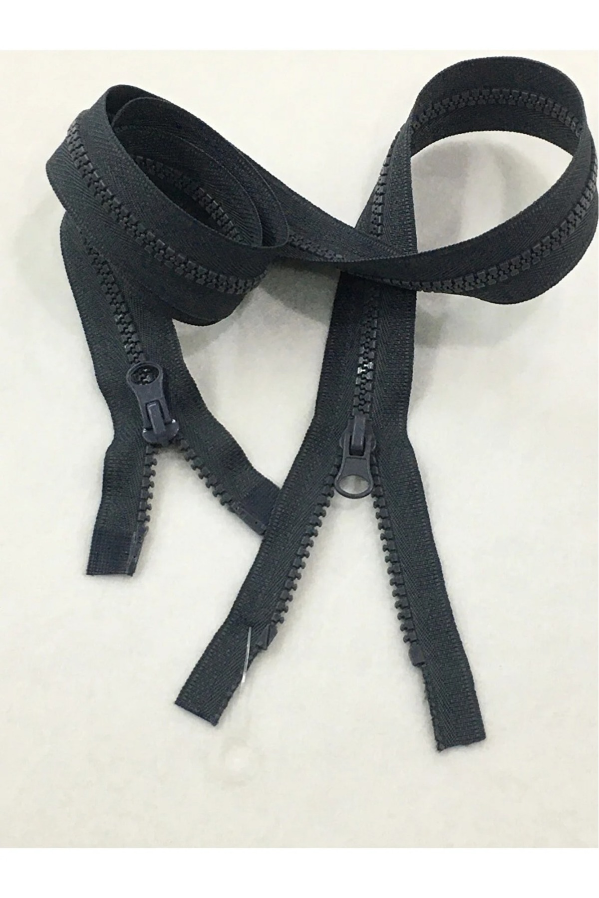 Coat Zipper Double Way 60 Cm Smoked Bone Teeth 1123