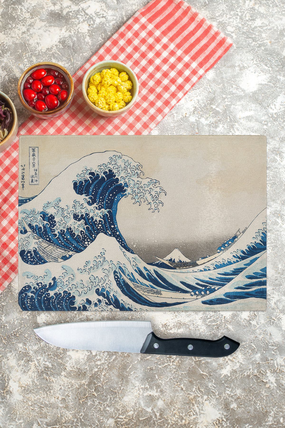 Postifull-Cutting Board, Printed on Thick and Unbreakable Glass - Hokusai Artwork Printed - 21*30cm, Chopping Board 5