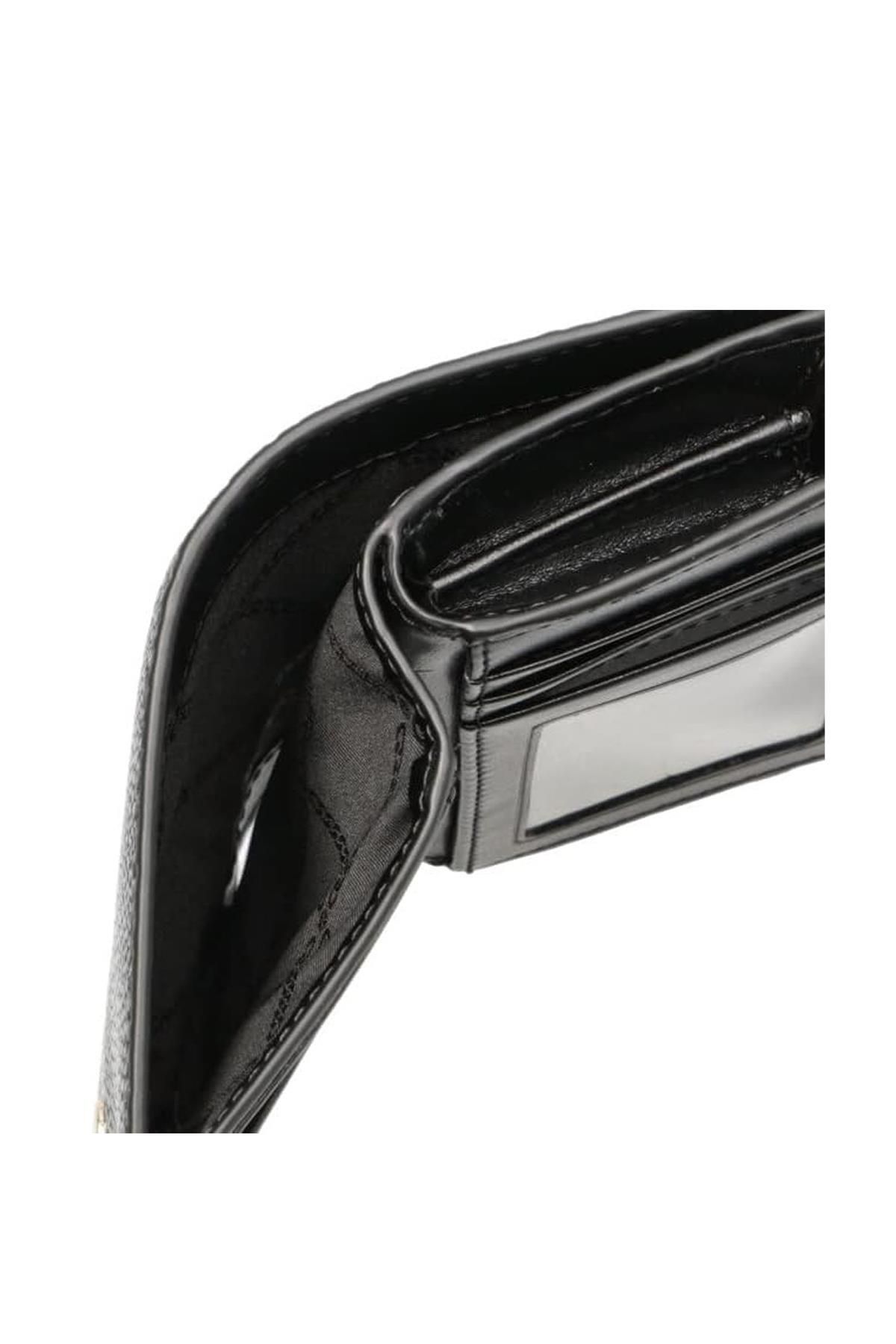 Mk black leather wallet discount