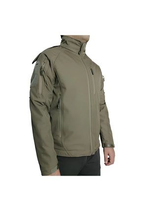 Genel Markalar Haki 5 Cepli Kapu onlu Softshell Mont Su Gecirmez Mont BARI ASKER MALZEME Fiyat Yorumlar Trendyol