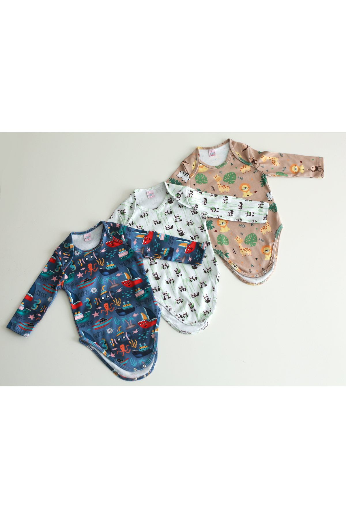 مام بیبی بادی آستین بلند ۶ تکه - (پاندا-سی-باغ وحش)