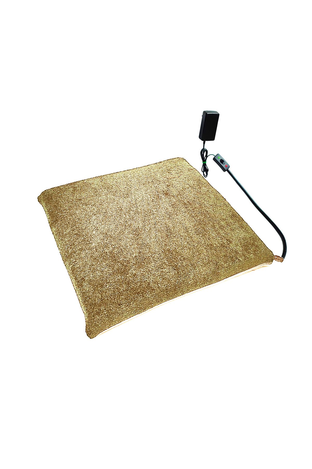 تخت گربه و سگ چند رنگ برقی کوسن گرم شده بخاری قارچ 12 ولت 45X45Cmx4Cm پاورتچ  Powertec