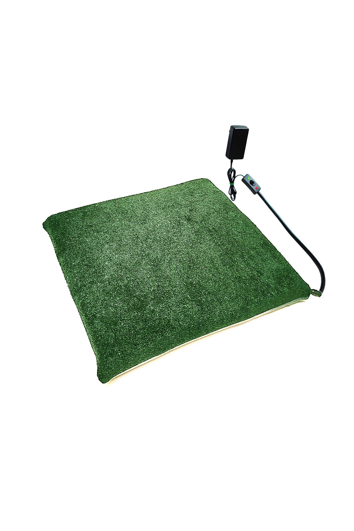 تخت گربه و سگ سبز برقی کوسن گرم شده بخاری قارچ 12 ولت 45X45Cmx4Cm پاورتچ  Powertec