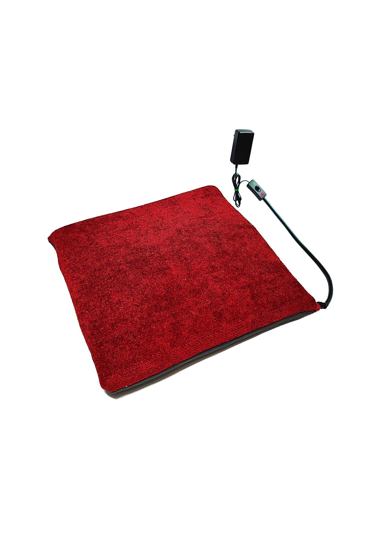 تخت گربه و سگ قرمز برقی کوسن گرم شده بخاری قارچ 12 ولت 45X45Cmx4Cm پاورتچ  Powertec