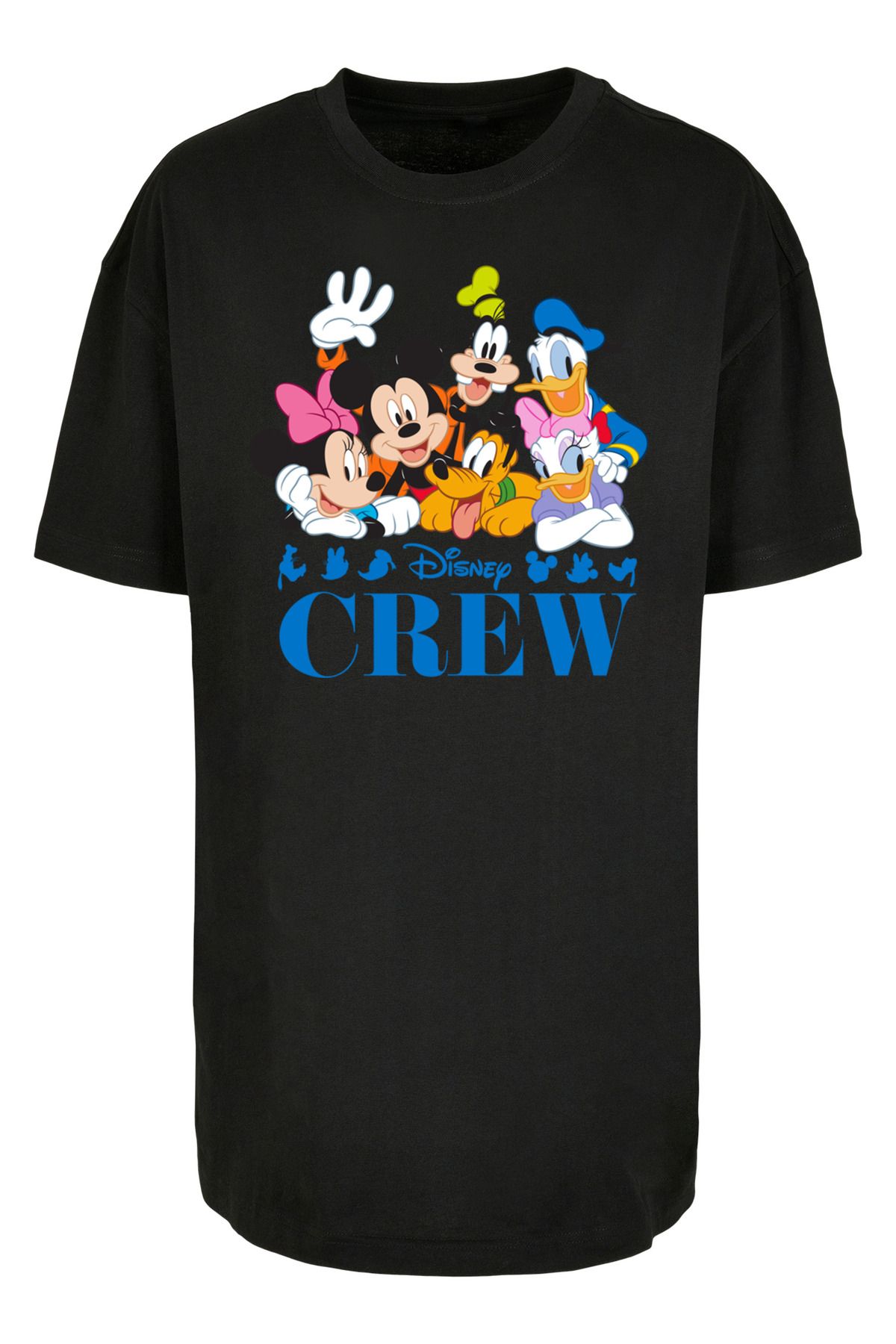 -BLK Damen Mickey Mouse F4NT4STIC Trendyol - mit Disney Damen Disney übergroßem Boyfriend-T-Shirt für Friends
