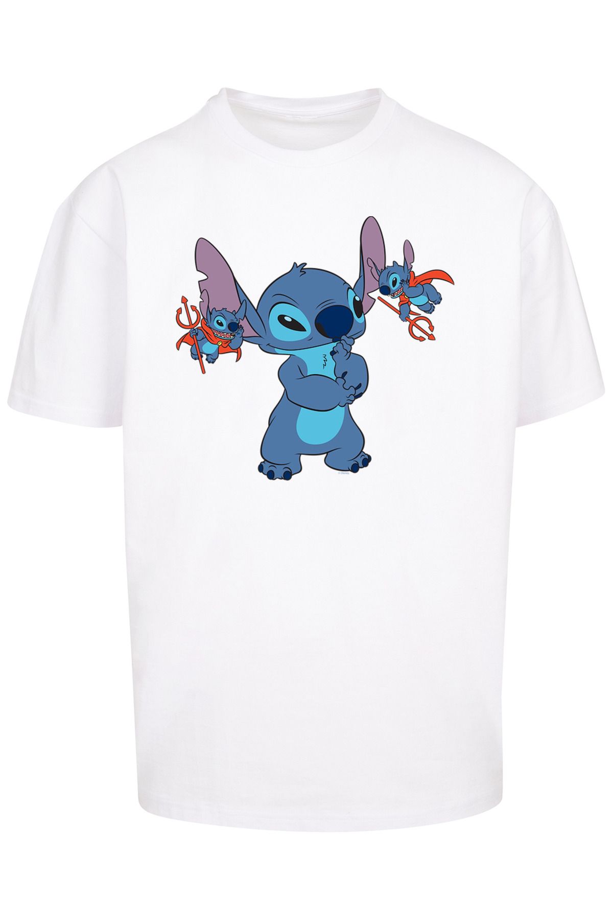 F4NT4STIC Herren Disney Lilo schwerem - mit And Little Trendyol Stitch T-Shirt Devils Oversize