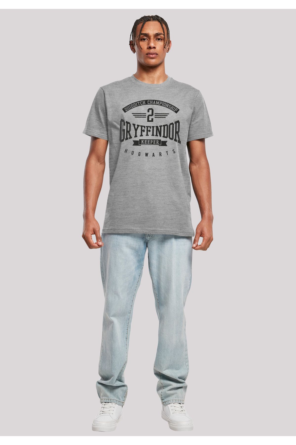 Herren Harry T-Shirt Gryffindor Keeper-WHT F4NT4STIC mit Trendyol - Potter Rundhals