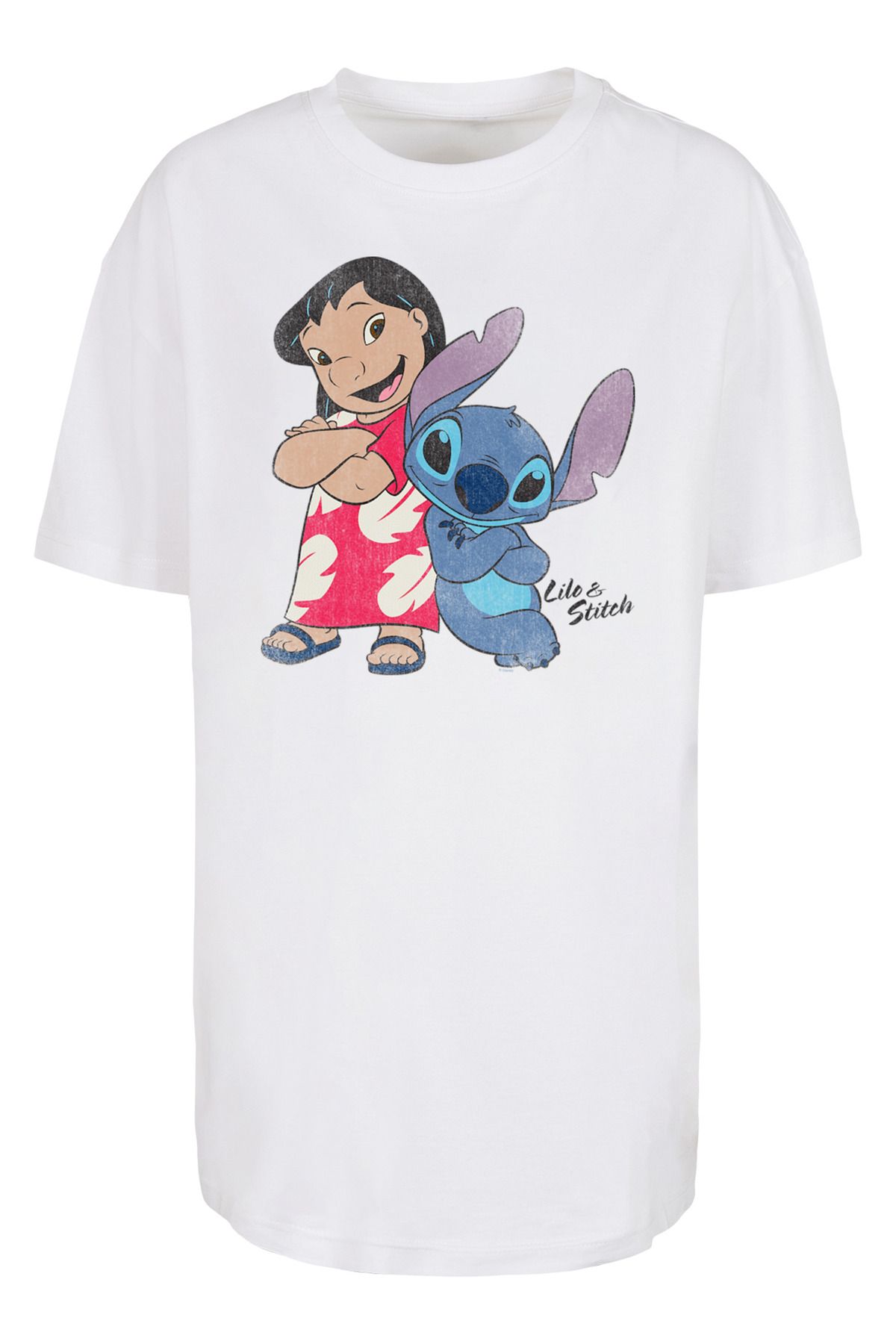 Lilo-&-Stitch-Classic mit Damen F4NT4STIC Trendyol Disney übergroßem Shirt für Damen Boyfriend-T- -