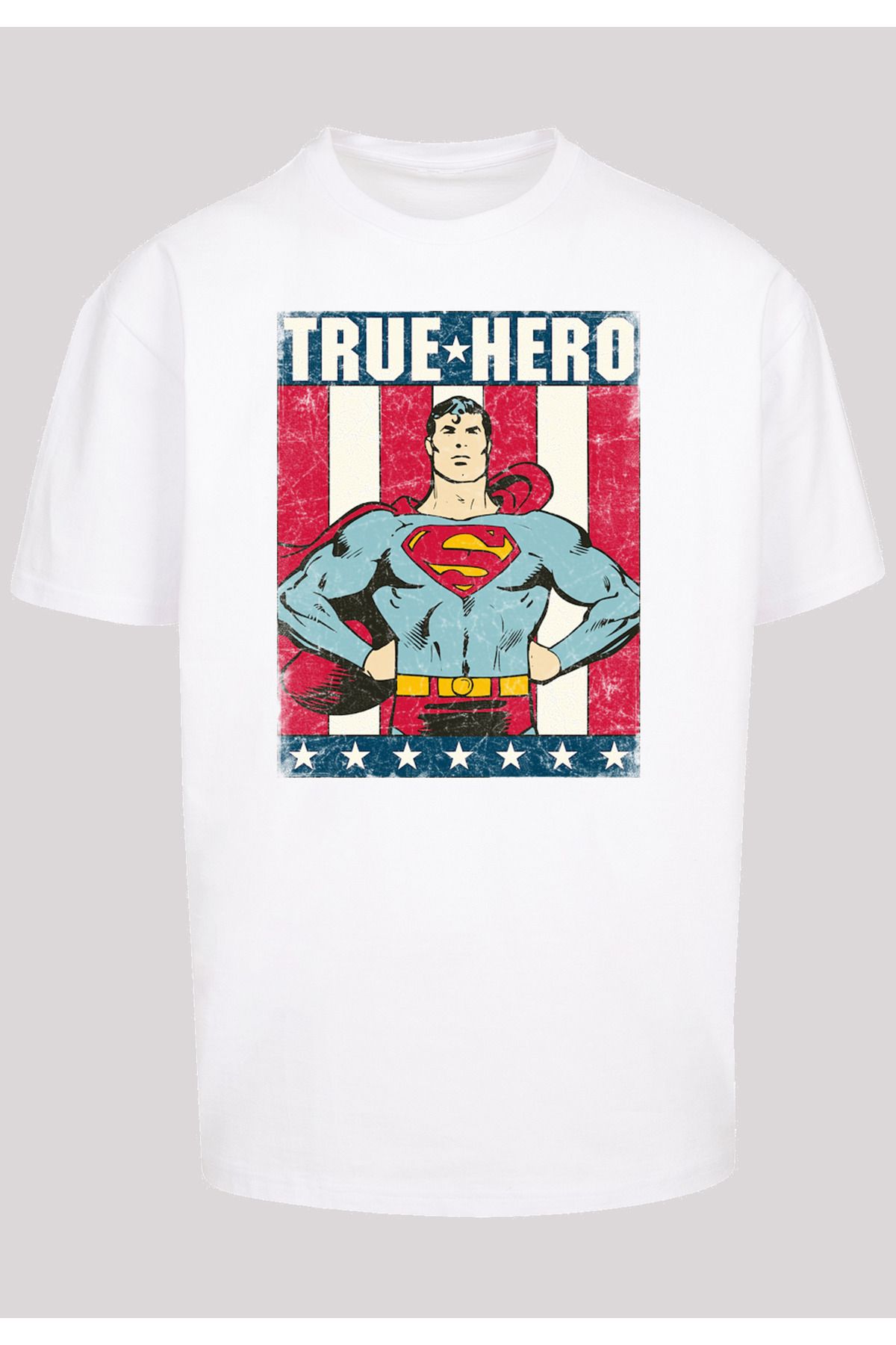 True Hero Herren Superman Trendyol T-Shirt F4NT4STIC mit - Oversize Heavy