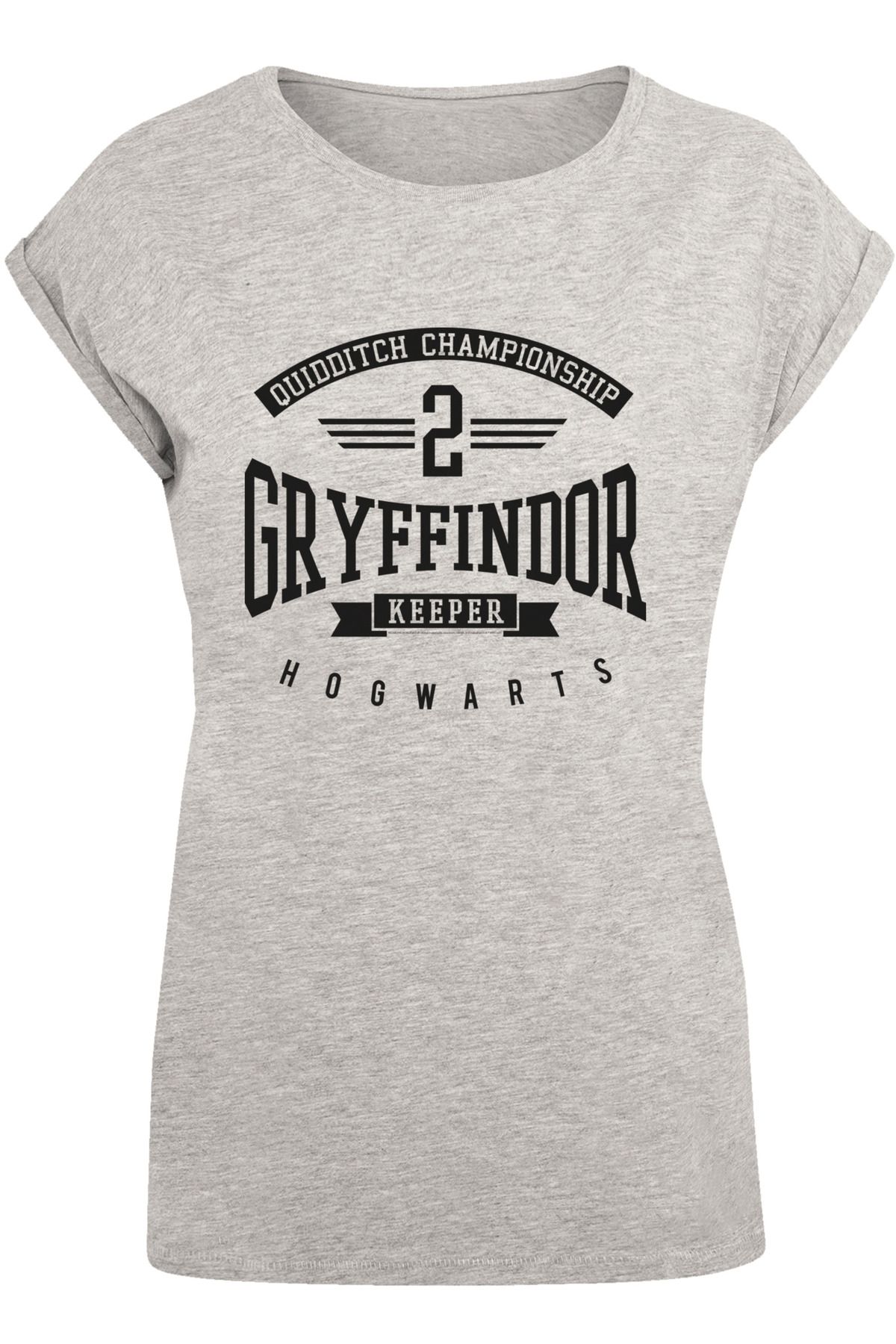 Damen-T-Shirt Schulter Harry Damen Gryffindor Keeper-WHT mit mit Trendyol - F4NT4STIC verlängerter Potter