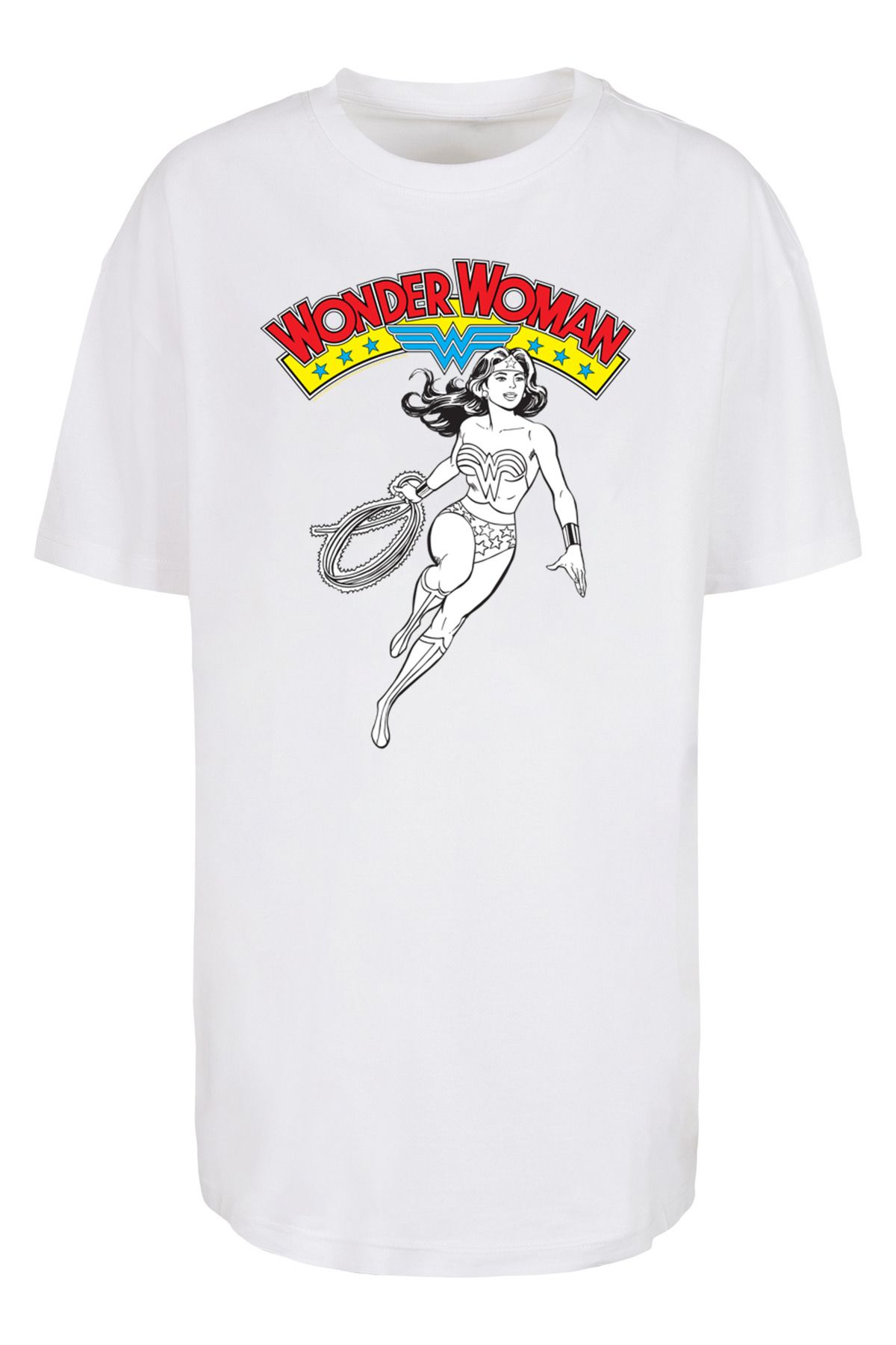 mit Wonder übergroßem Comics Damen DC Woman Damen Boyfriend-T- F4NT4STIC Lasso - Trendyol Shirt für