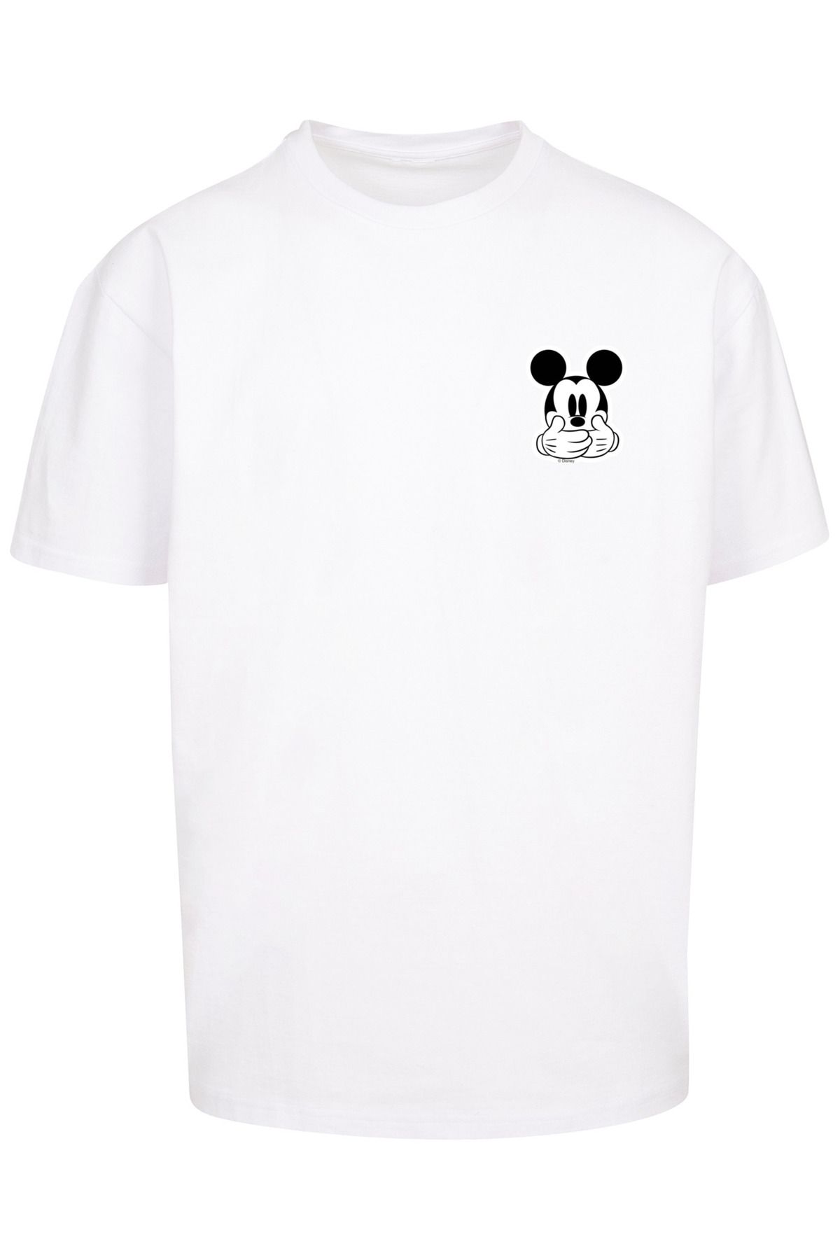 F4NT4STIC Herren Disney Mickey Mouse Don\'t Speak Pocket Print -BLK mit  schwerem Oversize-T-Shirt - Trendyol