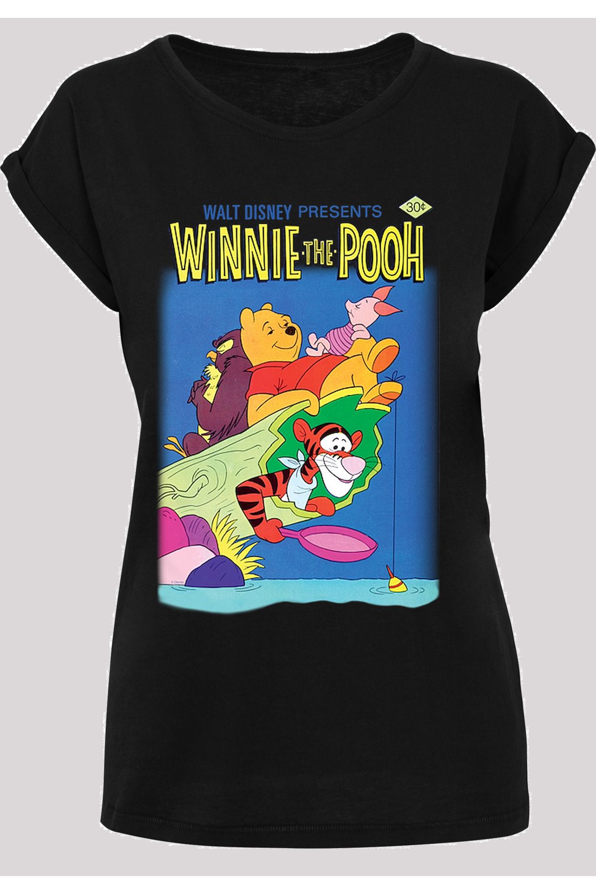 F4NT4STIC Damen Winnie The Pooh Poster -WHT mit Damen-T-Shirt mit  verlängerter Schulter - Trendyol
