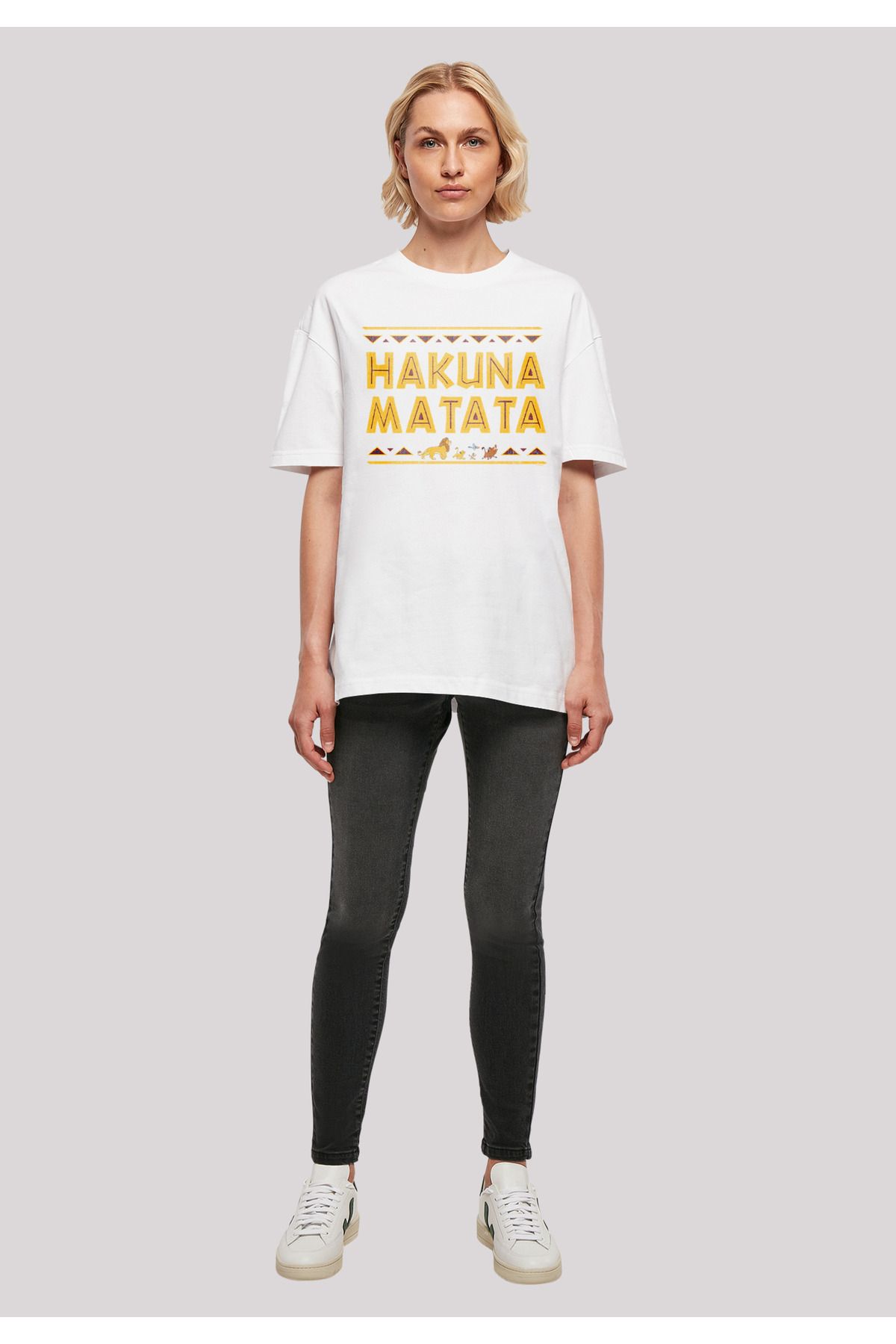 F4NT4STIC Damen Der König der Löwen Hakuna Matata mit übergroßem Boyfriend-T -Shirt für Damen - Trendyol