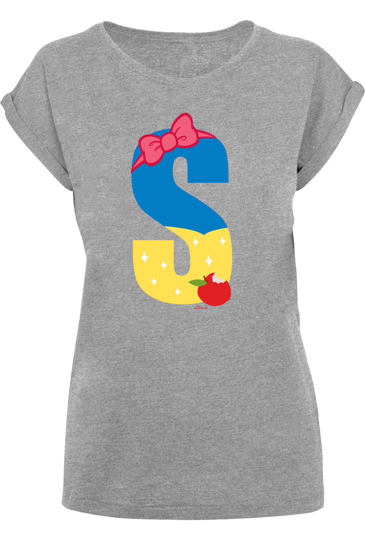 F4NT4STIC Damen Disney Alphabet S Is For Snow White-BLK mit Ladies Extended  Shoulder T-Shirt - Trendyol