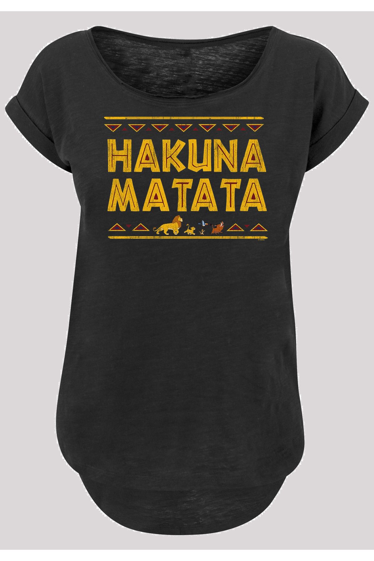 Damen - der Damen Der für Hakuna Trendyol langem mit F4NT4STIC Matata König Slub-T-Shirt Löwen