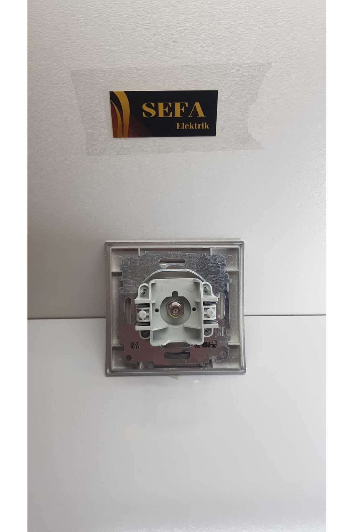 ELBİ-Silverline Series - Metalic Gray Satellite Socket (with F Connector) Elbiz Zena with Frame 4