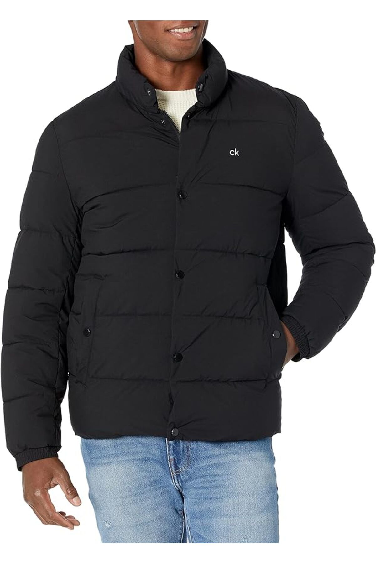 Calvin klein black men's jacket clearance