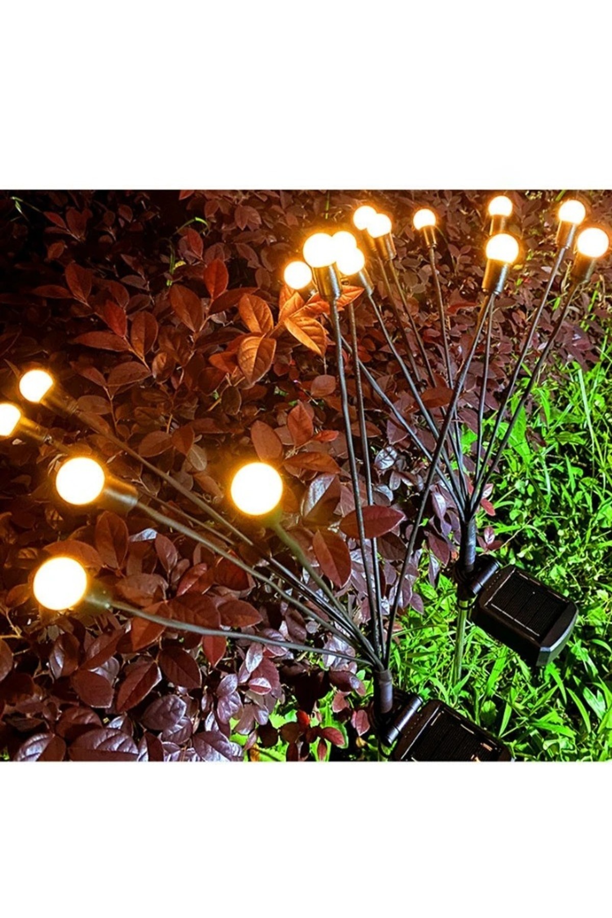 8 Led'li Güneş Enerjili Ateş Böceği Çiçek Lamba Solar Led Bahçe Aydınlatma