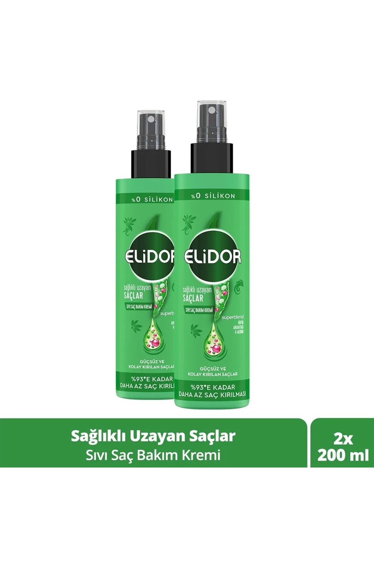 کرم مراقبت از موی مایع سوپربلند بیوتین روغن آرگان آرژینین برای رشد سالم موهای زائد 200 میلی لیتر X2 Elidor