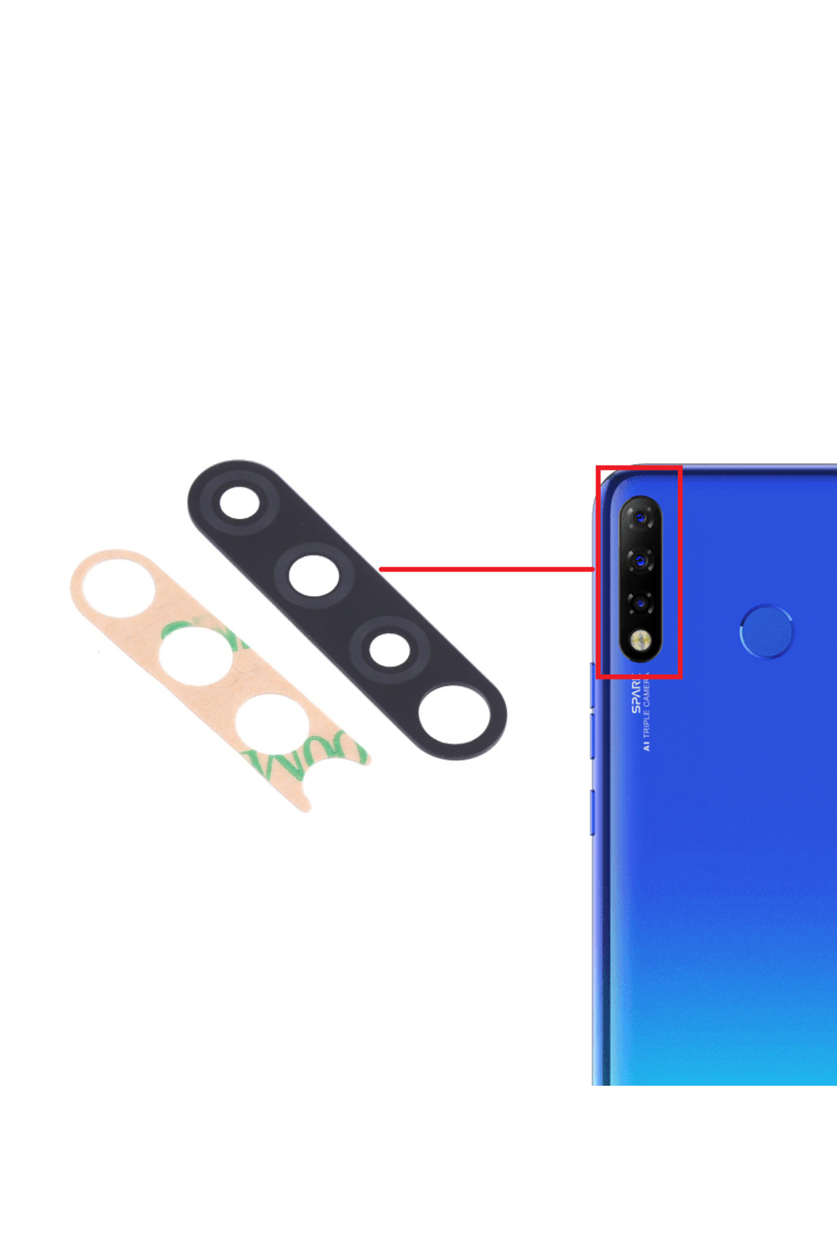 Tecno Spark 4 Uyumlu Kamera Lensi Camı KC8 - 1